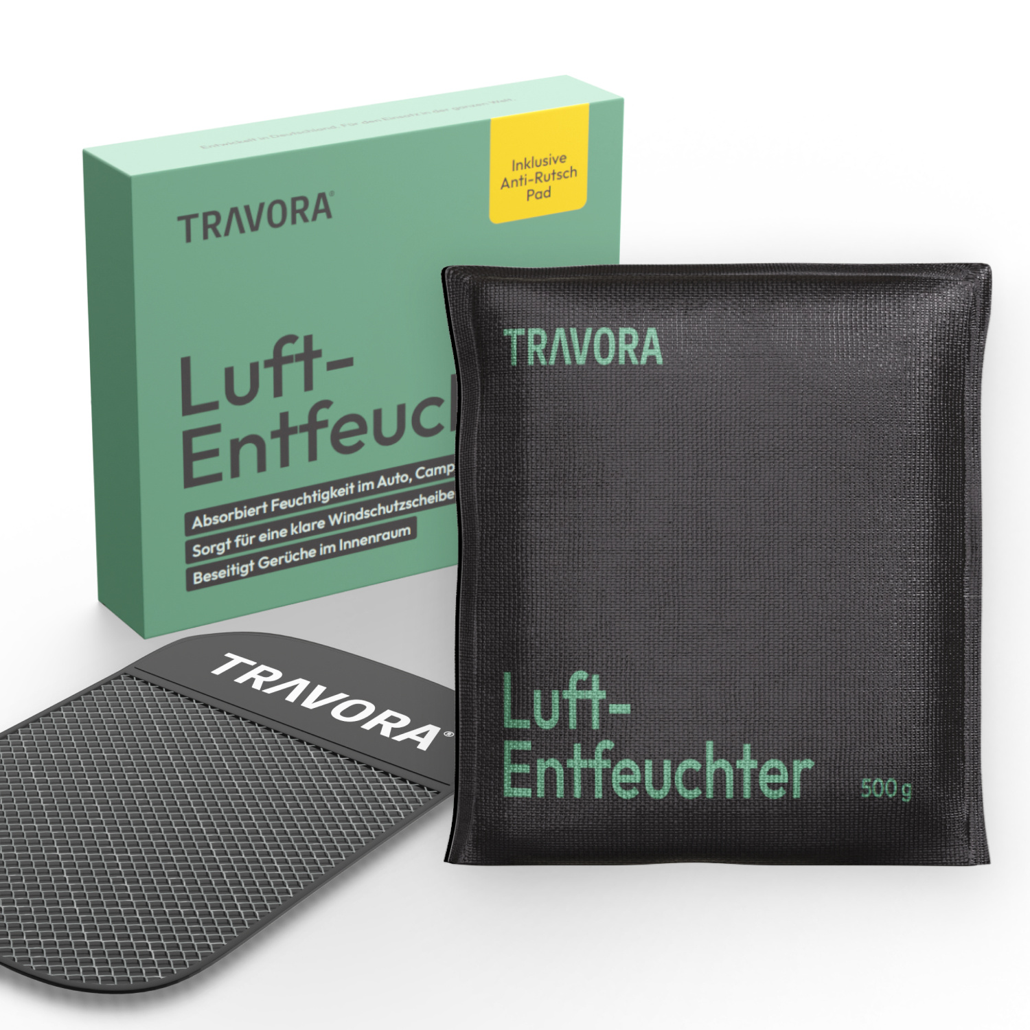 Travora Dehumidifier Pillow With Non-slip Pad - Dehumidifier - Reusable - Car Interior