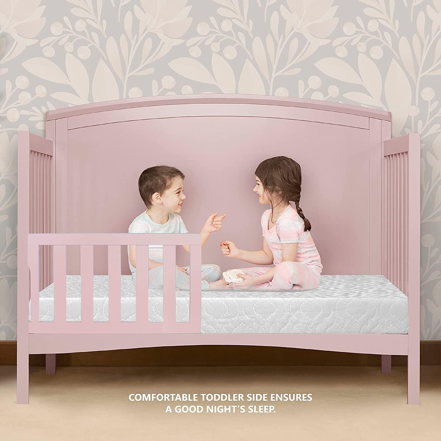 Cotbed Mattress 120 x 60 x 10 cm, Breathable & Zipped Cover