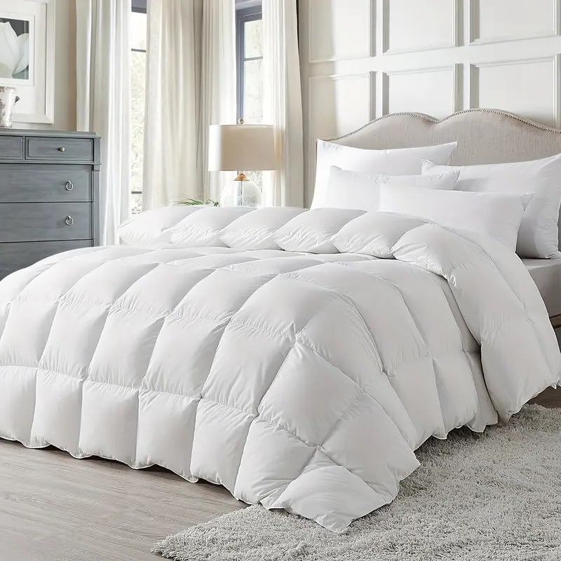 1pc Hotel Quality Feels Like Down Duvet Quilt Luxury Comforter Box Stitched Breathable & Soft Insert Bedding All Seasons Quilt for Summer to Winter Available in 4.5 10.5 13.5 & 15 Tog Single Double King Super King Sizes