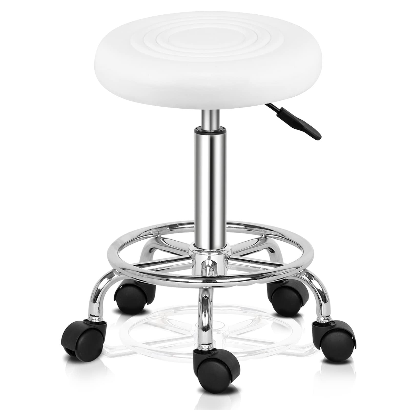 Image of Bonnlo Adjustable Height Stool, Office Stool, Salon/bar Stool, Artificial Leather, Black