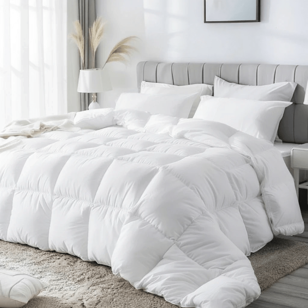 1pc Hotel Quality Feels Like Down Duvet Quilt Luxury Comforter Box Stitched Breathable & Soft Insert Bedding All Seasons Quilt for Summer to Winter Available in 4.5 10.5 13.5 & 15 Tog Single Double King Super King Sizes