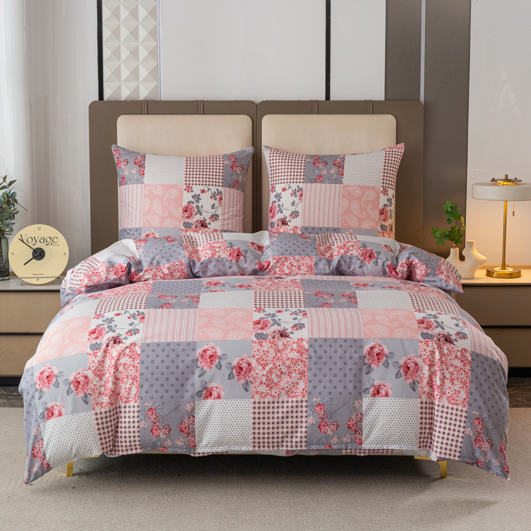 TEMU Juego de Ropa de Cama Estiloso en un Color Moderno para tu Dormitorio. : Nórdica + Fundas de Almohada (Sin Relleno). Tela y Transpirable para