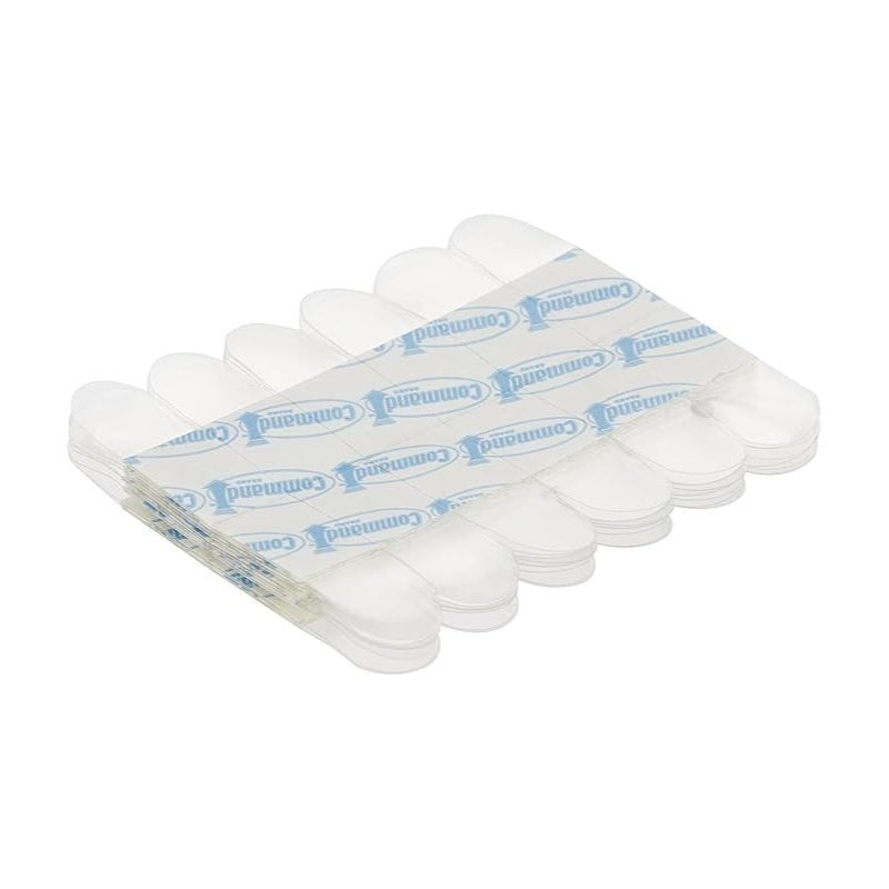 COMMAND Mini Clear Refill Strips - 40 Pack Replacement Adhesive Tabs