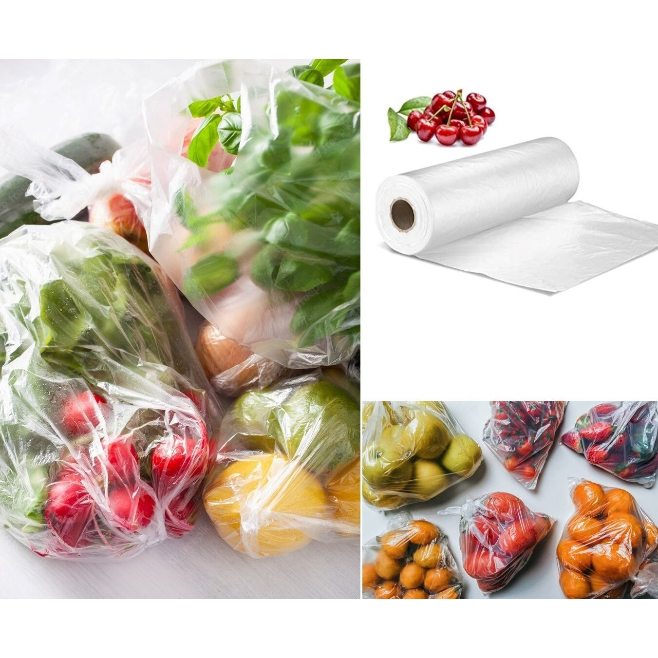 20PCS Fruit Bags Rolls for Storage and Organization