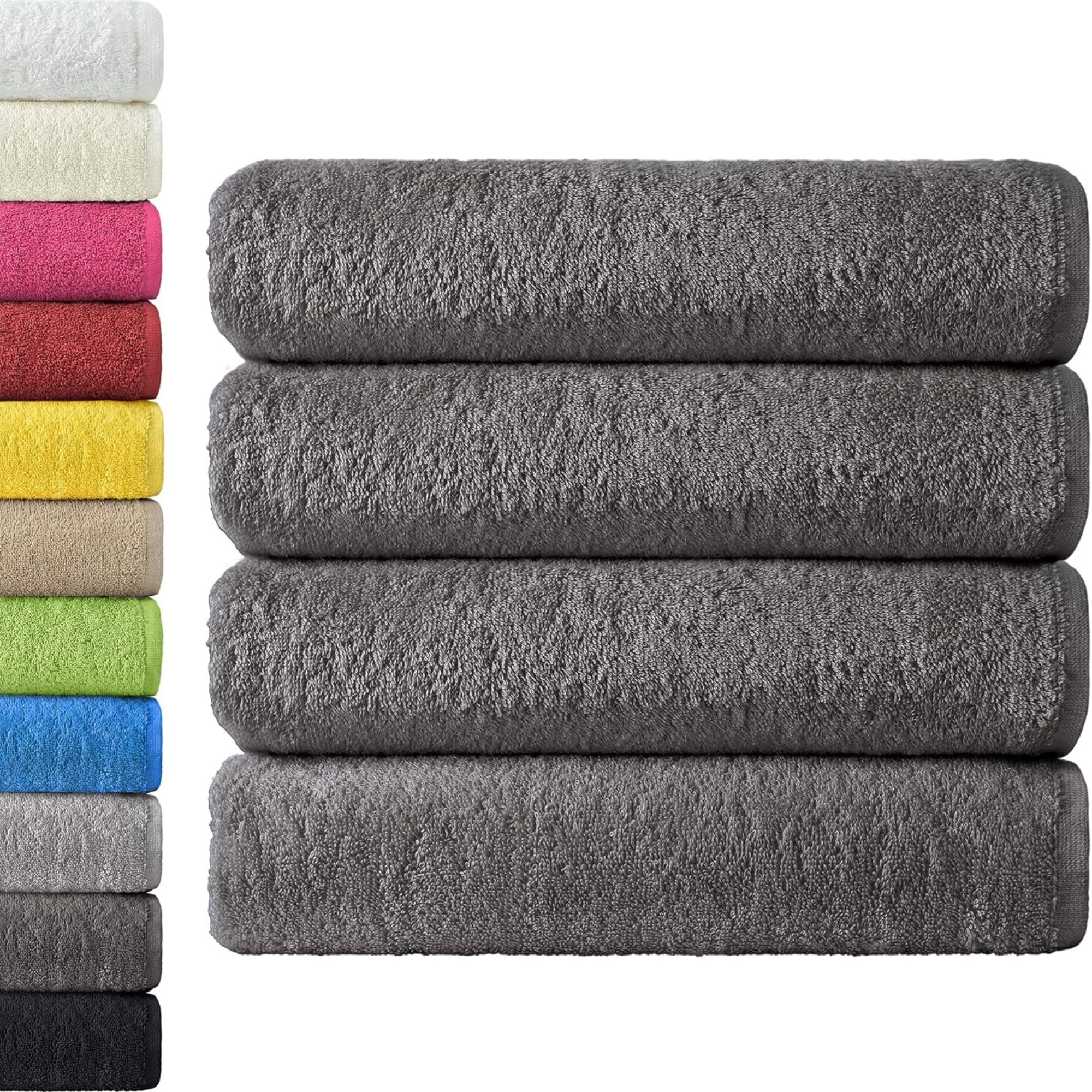 Naturemark 4-pack Shower Towels, Size 70x140cm, , 100% Cotton, Soft And Cozy, Washable Up To 60°c