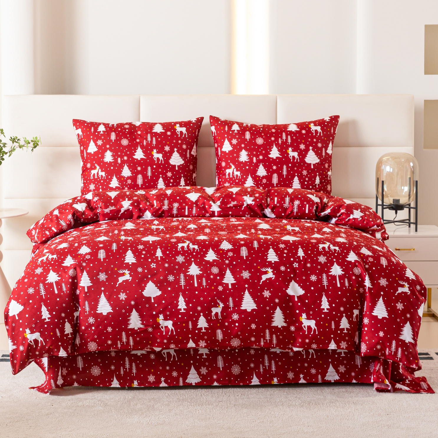 TEMU Stylish Bedding Set In A Fashionable Color That Will Change Your Bedroom! The Set Includes: A Duvet Cover + Pillowcases (without Filling). Soft,