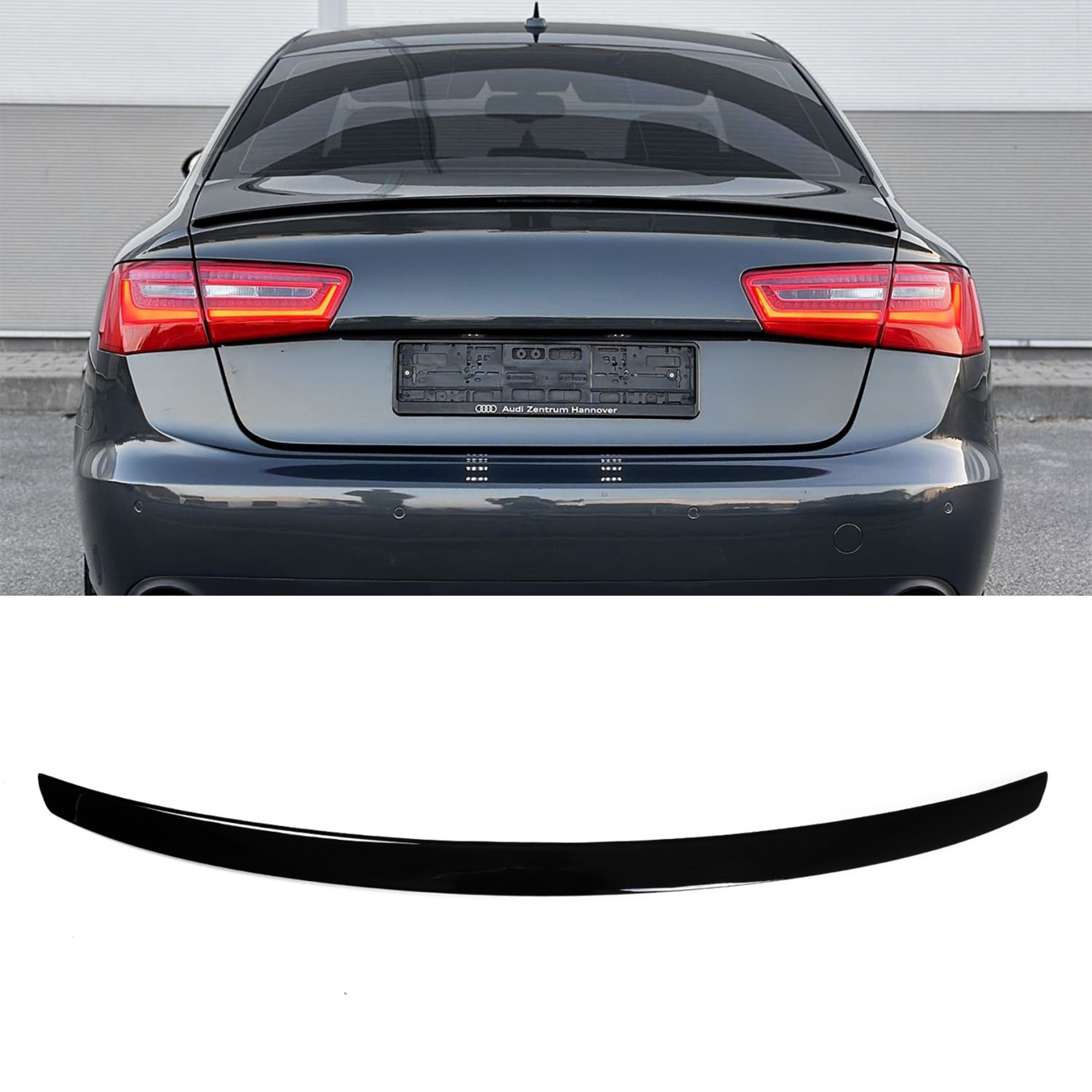 Rear Spoiler For A6 C7 Sedan S3 Style 2012-2017 Gloss Abs Plastic Enhances & Style, Car Exterior Upgrade | Dynamic Design | Highquality Spoiler