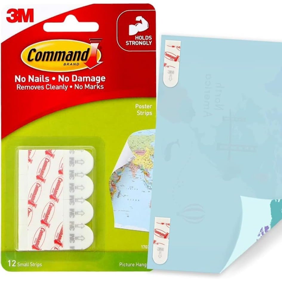 TEMU Command Poster Strips Wall Hanging Adhesive Tabs Home Office School Decoration