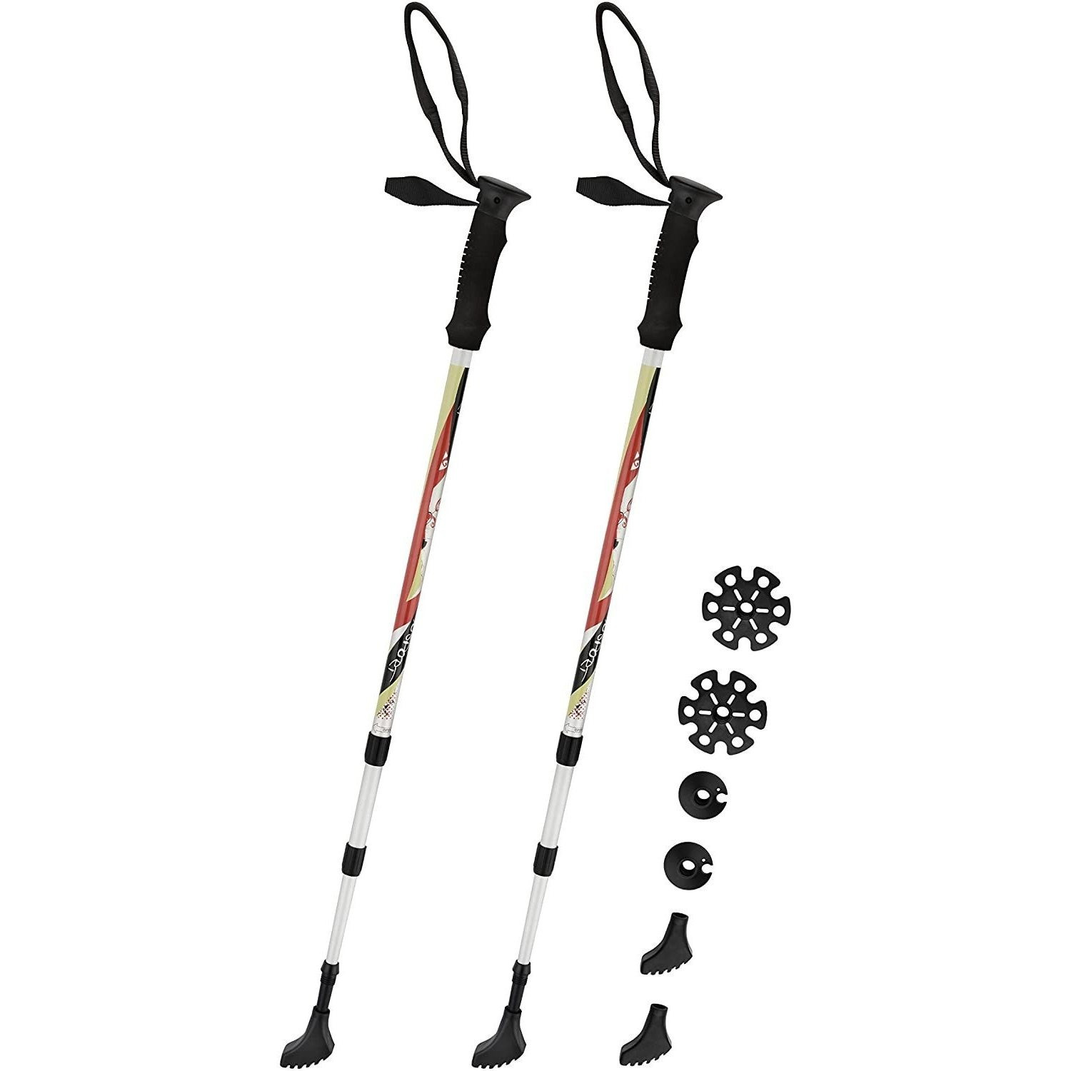 Image of Oleio 3-in-1 Trekking Poles For Men And Women With Shock Absorption And Reflector (terrain Telescopic Hiking Stick, 2 Pcs)