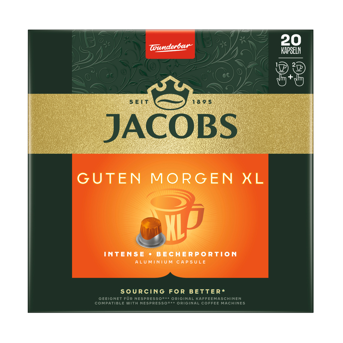Image of Jacob's Coffee Capsules Good Morning Xl Intense 20pcs Pack 114g