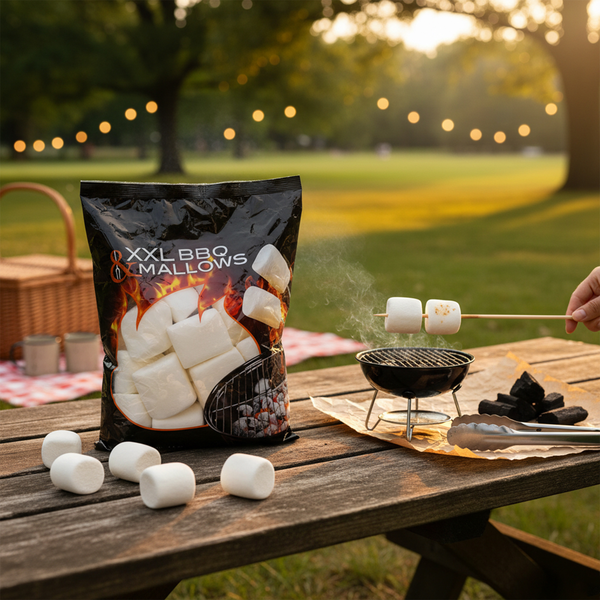 Xxl Bbq Marshmallows 400g – Extra Large Grilling & Fire Marshmallows For Bbq, Campfires & Desserts