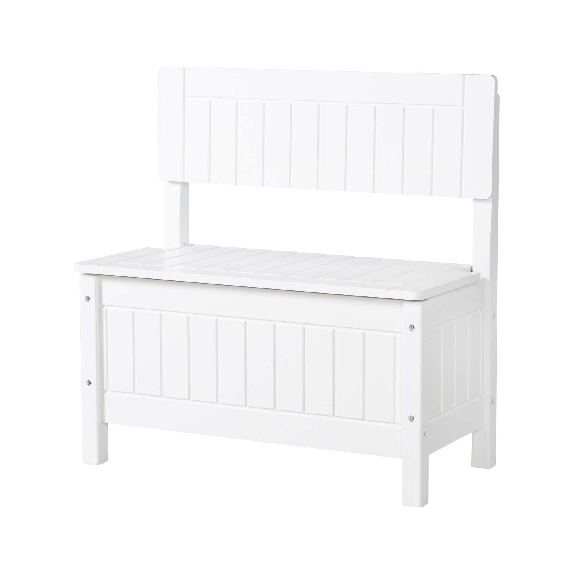 Image of Roba Chest Bench - Children' Bench - Kids' Furniture For Sitting And Storing Toys - White