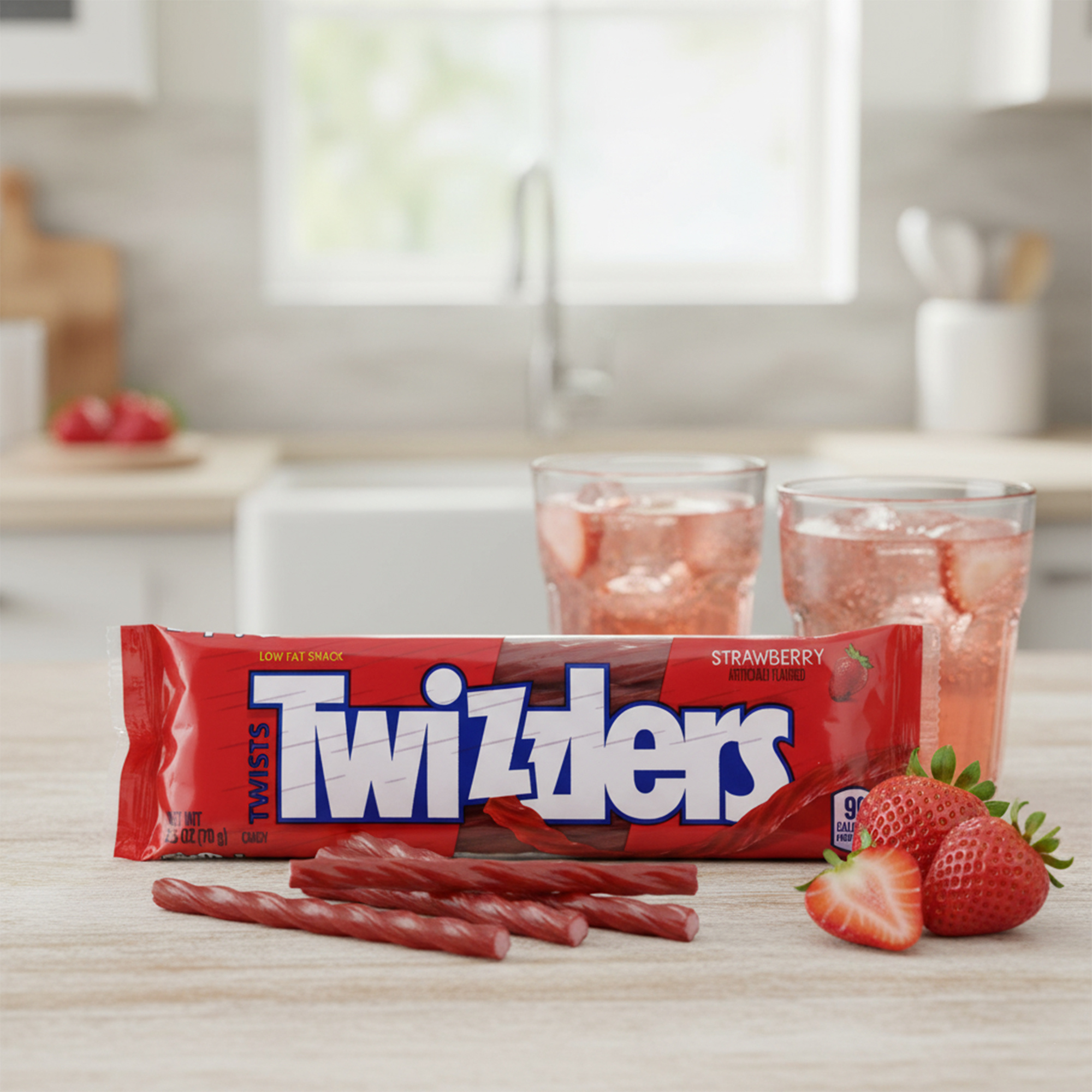 Nahaufnahme Twizzlers Strawberry Twists