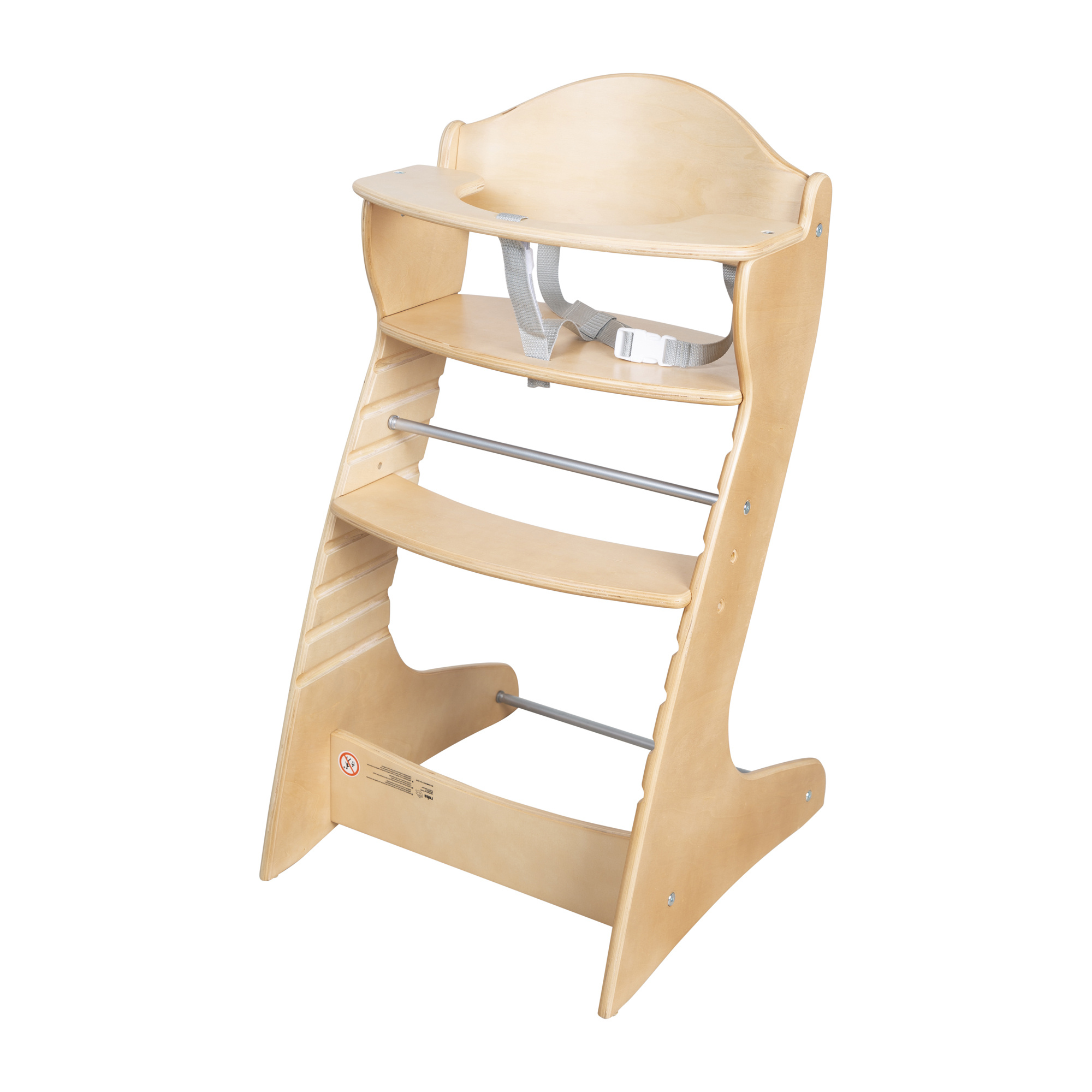 Image of Roba Chair Up 'chair Up' - Adjustable High Chair For Babies & Children - Wood - Natural