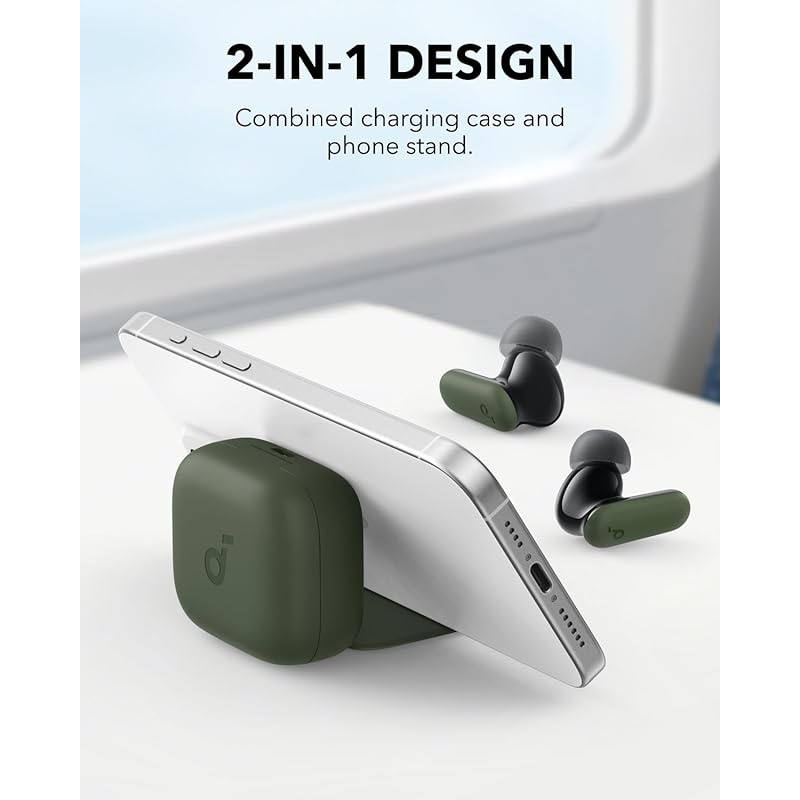 soundcore P30i by Anker Noise Cancelling Earbuds, Strong and Smart Noise Cancelling, Powerful Bass, 45H Playtime, 2-in-1 Case and Phone Stand, IP54, Wireless Earbuds, Bluetooth 5.4 (black)