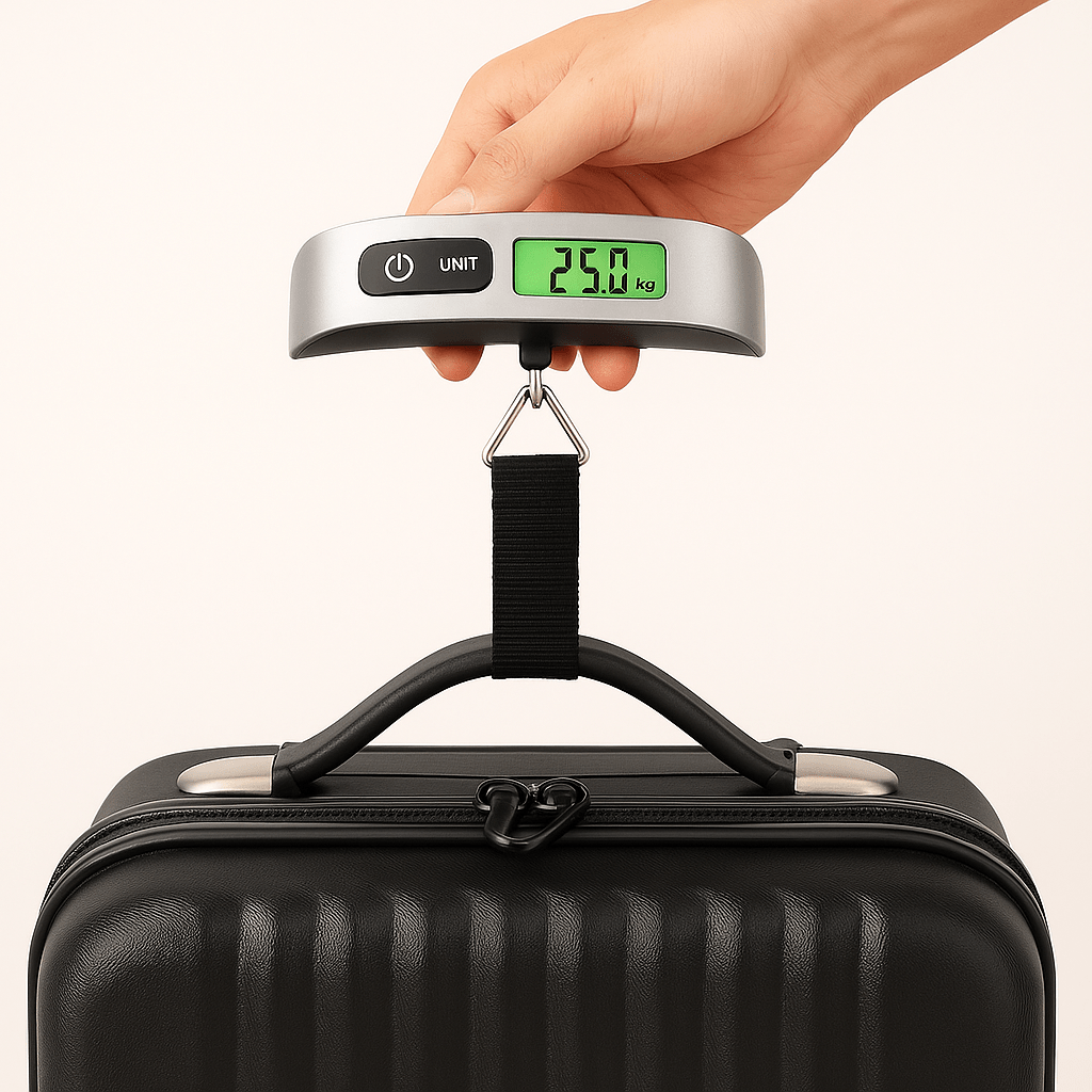 TEMU 50kg Digital Luggage Scale – Portable Handheld Travel Weighing Scale For Suitcases & Bags