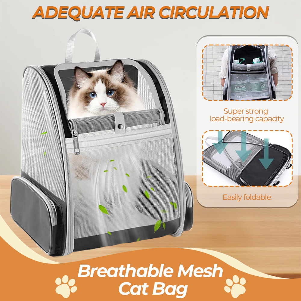 TEMU per traspirante e con design a cerniera, per piccoli animali domestici i viaggi, traspirante e confortevole, grande capacit�, per le forniture