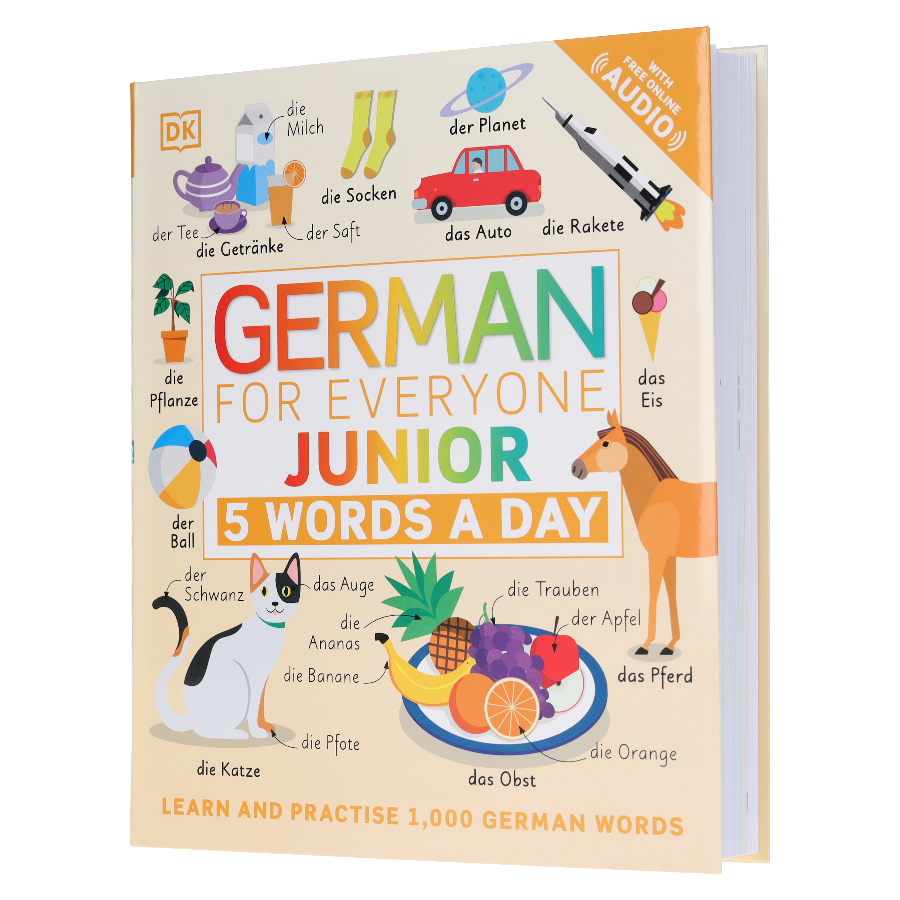 TEMU German For Everyone Junior 5 Words A Day: Learn And Practise 1000 German Words - Ages 6-9 - Flexibound