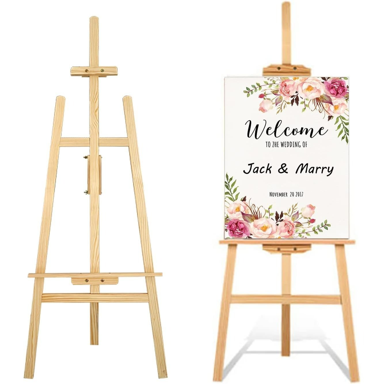 TEMU Easel Stand 1.5m Studio Easel Canvas Stand For Wedding Adjustable Drawing Painting Holder Foldable Artist Tripod Easel For Painting Sketch