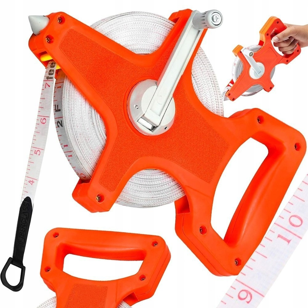 TEMU Geodetic Construction Measuring Tape 50m – Professional Retractable Measuring Tape For Field, Construction, Gardening, And Surveying. Durable