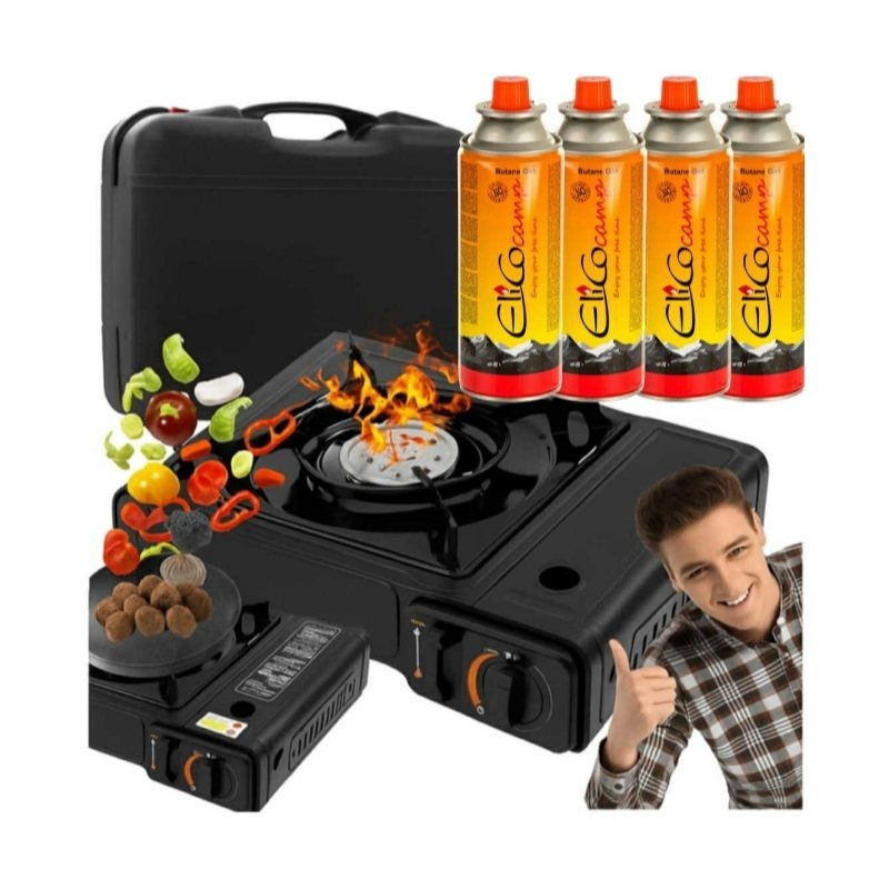 TEMU Portable Gas Stove With 4 Gas Cartridges