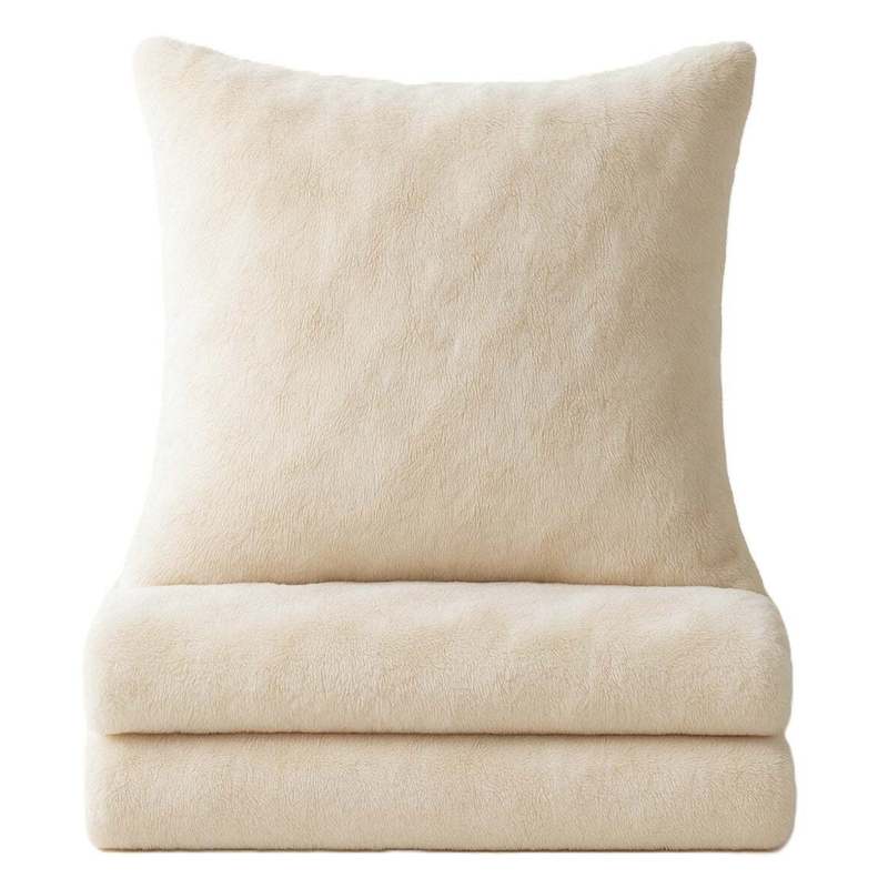 Winter Bedding Set With , Solid Reversible Teddy Plush Fleece, Cozy Fluffy Extra Warm Fleece Flannel Duvet Cover Including Pillowcase 80x80 Cm With Zipper