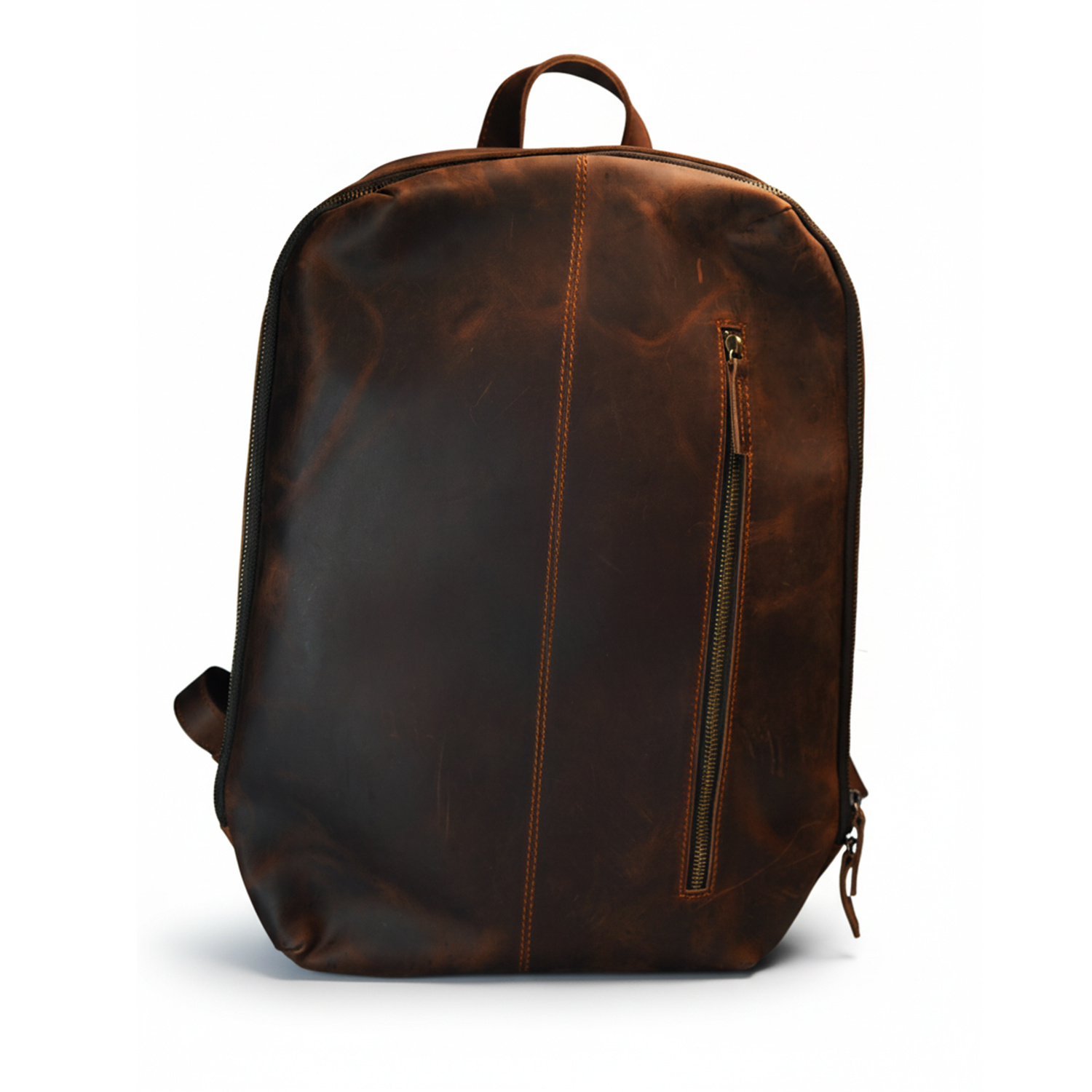 Handmade Leather Backpack for Men & Women Full Grain Cowhide Travel Rucksack Vintage Laptop Bag Everyday Carry Brown Leather School Bag