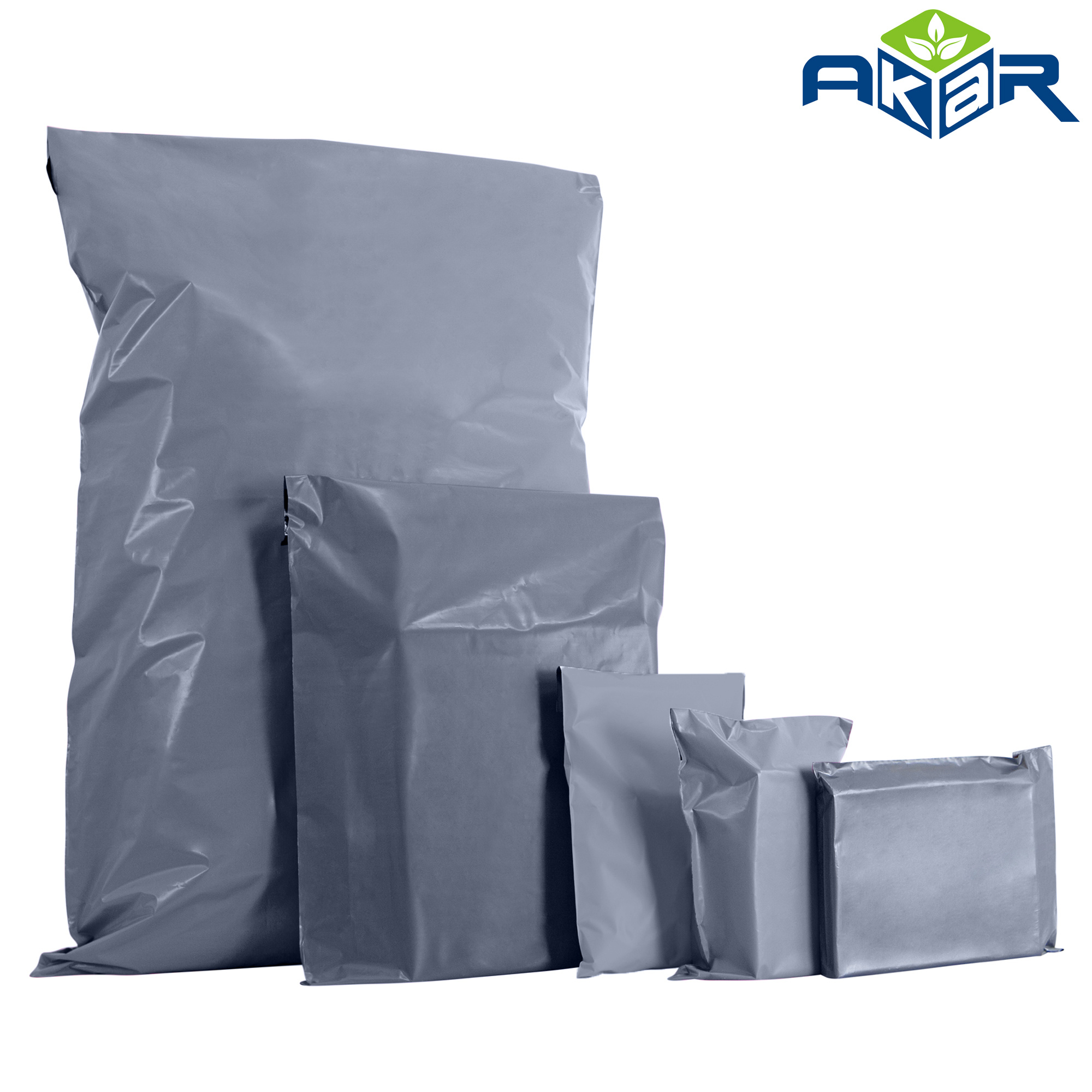 TEMU 50 Mixed Size Mailing Bags A5 A4 C4 A3 A2 Poly Mailer Envelopes, Grey Opaque Self Seal Parcel Bags, Tear Resistant Waterproof Packaging For