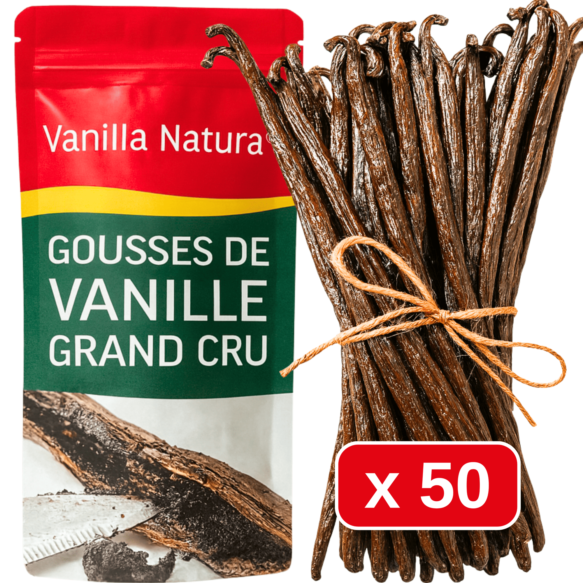 50 Grand Cru Vanilijevih Strokov â€¢ Izjemno Gourmet Kakovost Vanilije â€¢ Mehke in Sočne Strokov â€¢ Popolne za Pečenje in Kuhanje â€¢ Ponovno