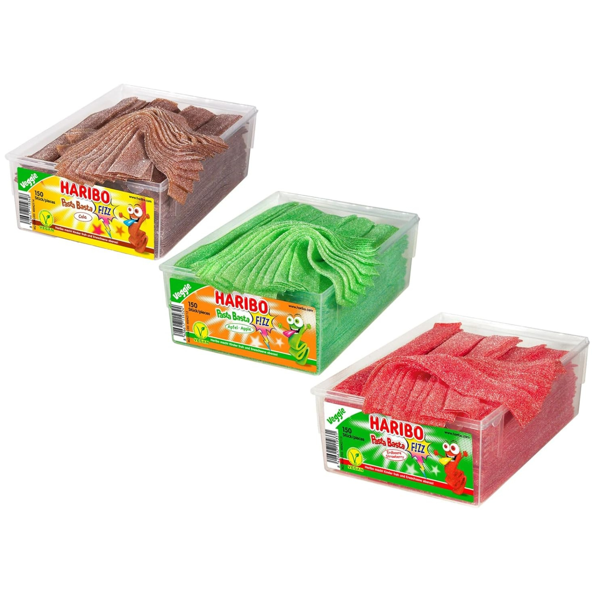 Haribo Pasta 1x Cola + 1x Pasta + 1x Pasta Strawberry Candy Mix Pack For Parties With Or The Office