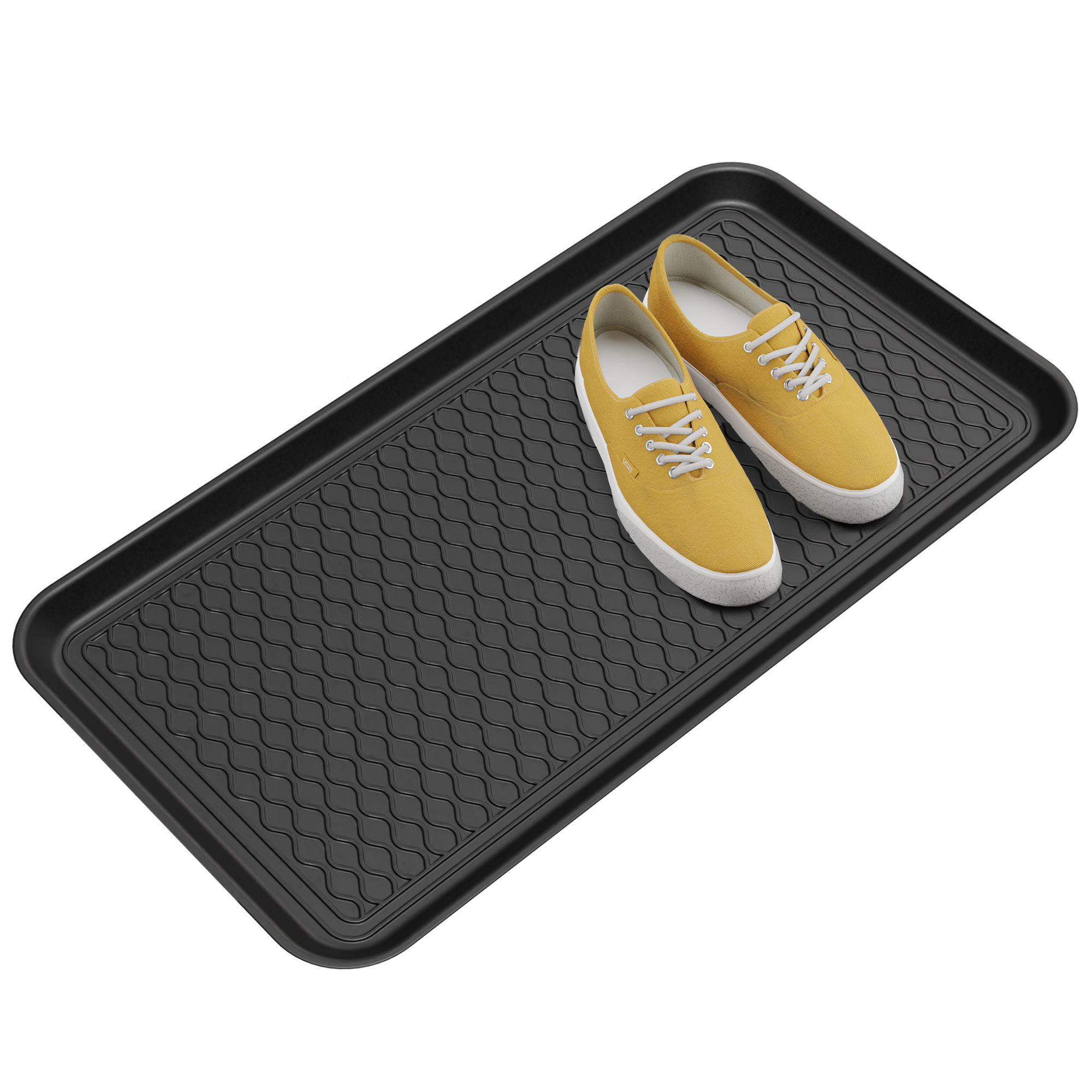 &schiller Pp Shoe Drip Tray, 38x75.5 Cm And 37x74.5 Cm, Waterproof Shoe Mat, With 3 Cm Rim