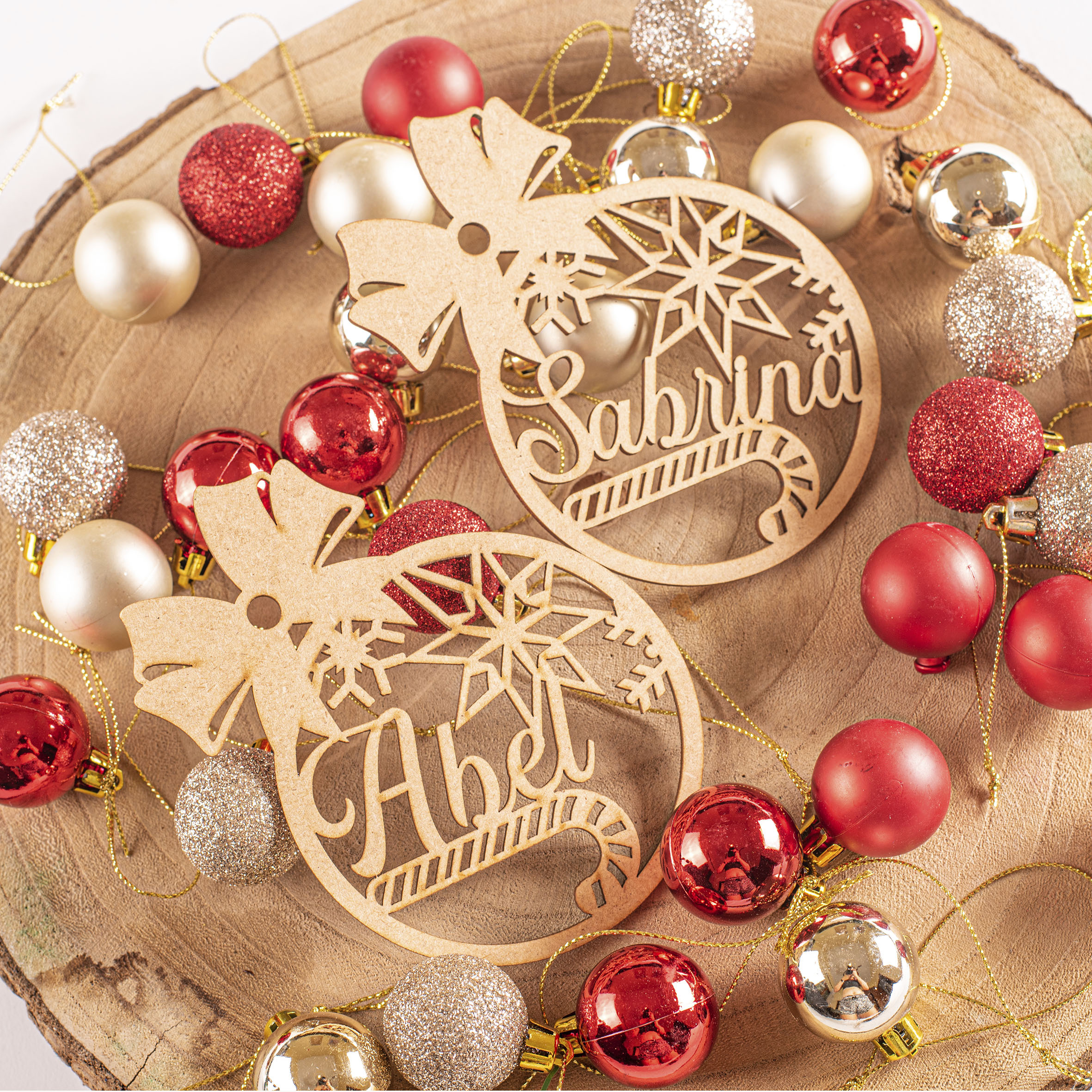 TEMU de Navidad Personalizada con – Adorno Navideño Único para Árbol de Navidad – Decoración Navideña Elegante y Original – Esfera Navideña