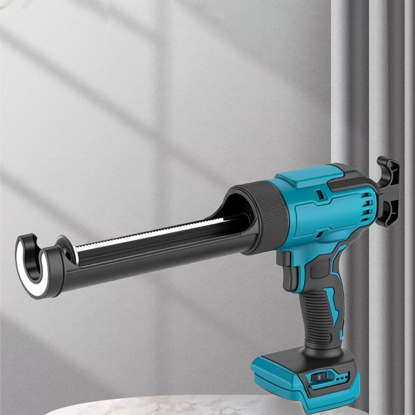 TEMU Electric Caulking Gun Compatible With Makita 18v-battery, Cordless Caulk Gun, Electric Cordless Caulk Gun With Large Lcd Display, Led Light, 6
