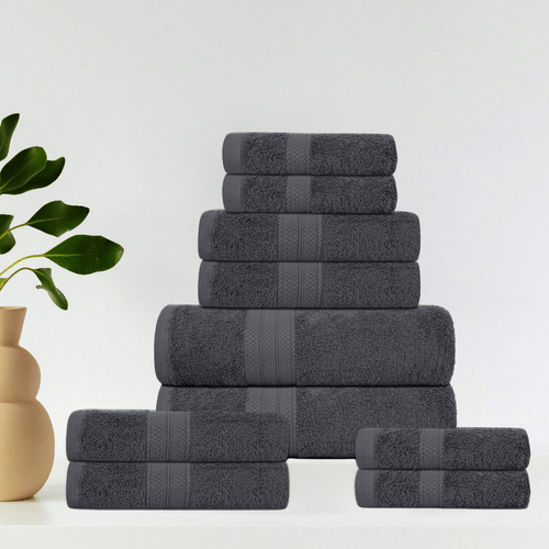 item picture luxury towels 10 pcs 2x bath towels 4x hand towels 4x face towels 500 gsm bale 100 absorbent quick dry multiple colors bath towel 70x135 cm hand towel 40x 80 cm face towel 30x30 cm