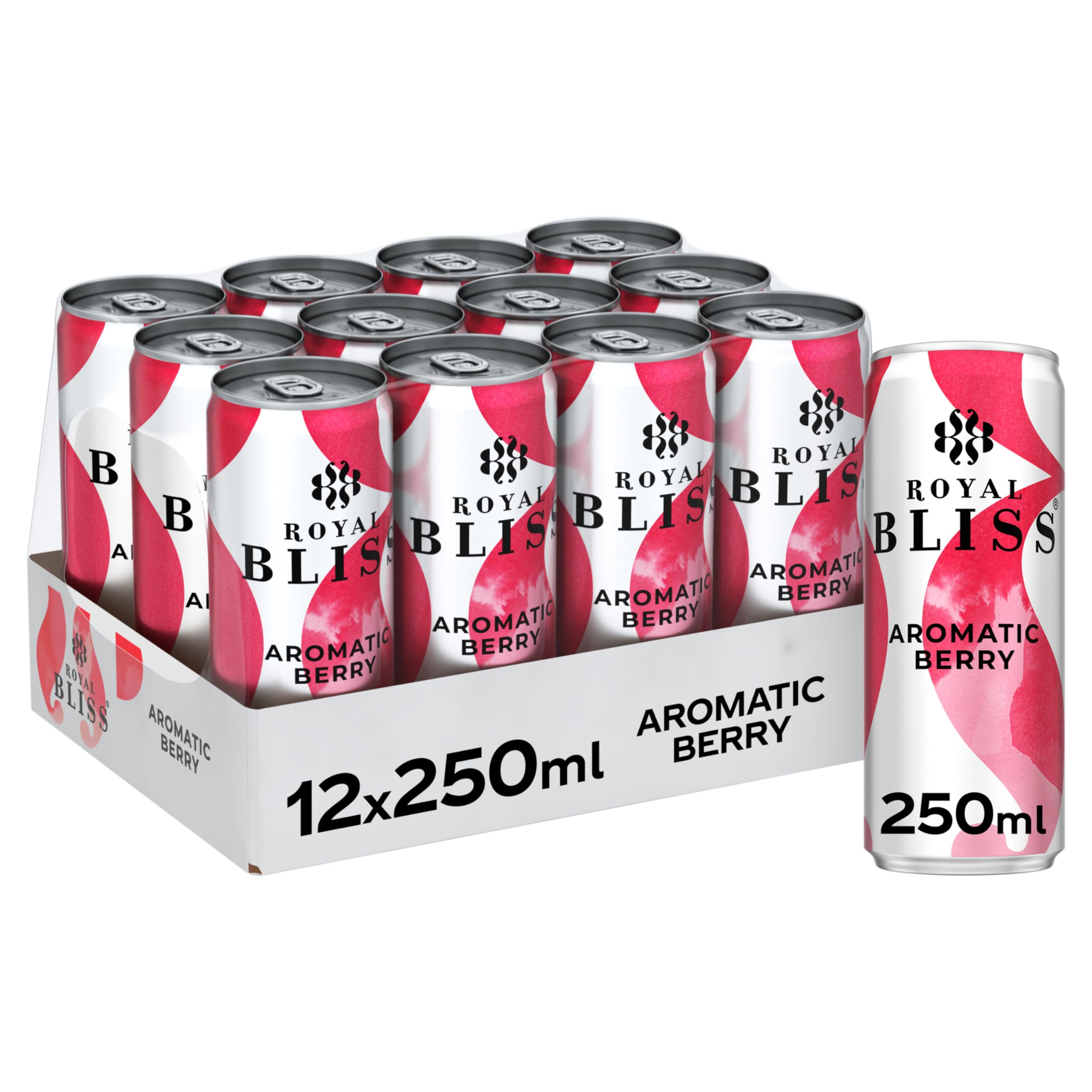 Image of Royal Bliss Aromatic Berry Tonic, Flavored And Refreshing - Pack Of 12 Cans Of 250 Ml