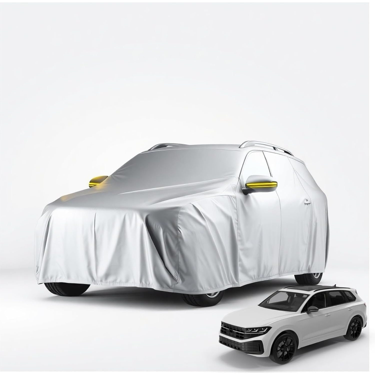 TEMU Housse de Voiture Universelle TK SUV 490x190x180cm - Protection Intégrale pour Garage - Housse Imperméable - Abri pour Voiture Intérieur et