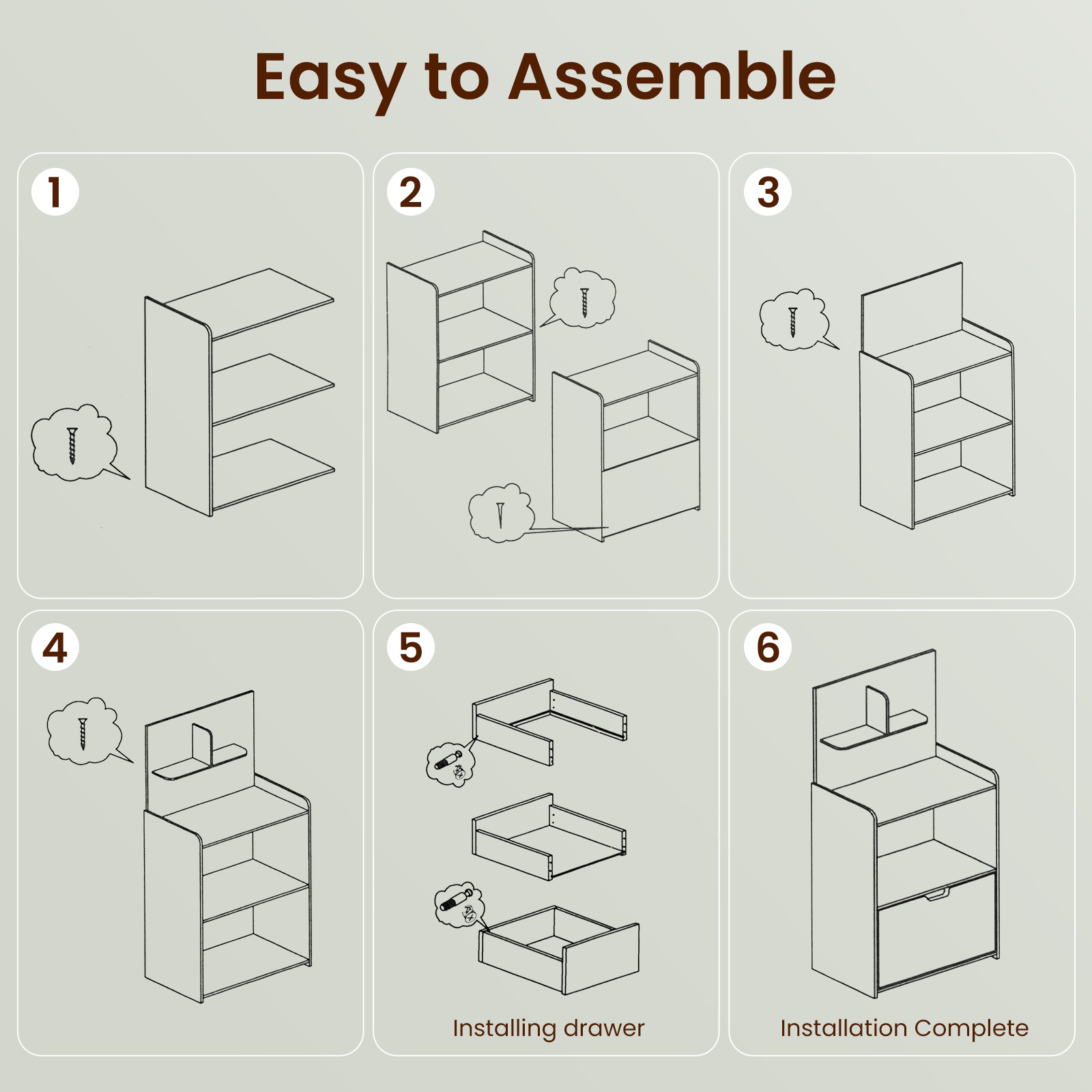 Modern Wooden Bedside Table with Drawer | Multifunctional Storage Cabinet for Bedroom, Bathroom, Living Room & Hallway | Compact Design 60x32.5x25.5cm