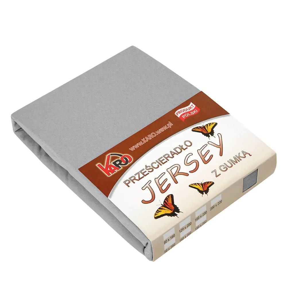 Trikotažinė prigludusi paklodė su guma, 150g/m2, KARO