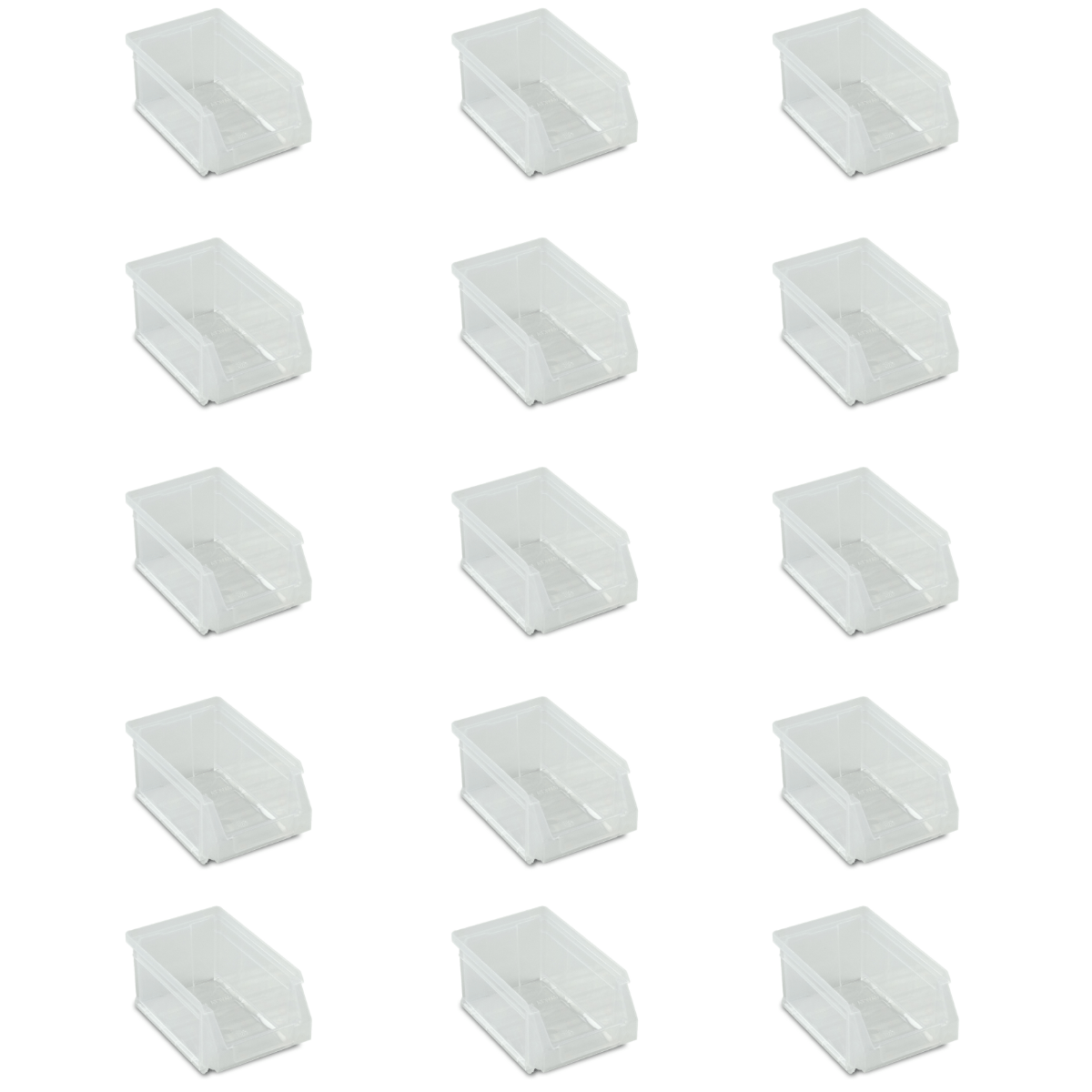 TEMU Pack 15 Gavetas de Plastico Apilables nº52 - Organizador de Tornillos, Cajones, de Almacenamiento, de Plastico Rectangulares, 23,6x16x13 cm