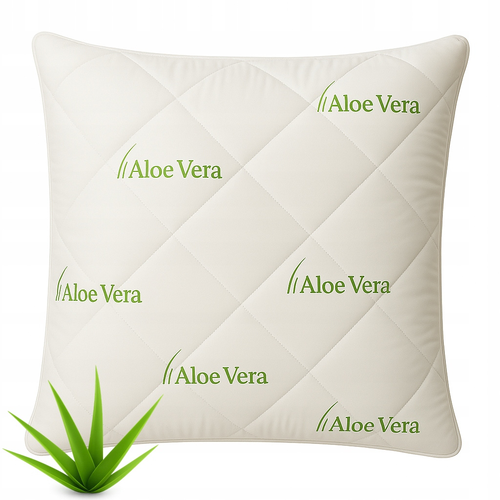 TEMU Anti-allergy Aloe Pillow, Polish-made, Soft And Breathable, Hypoallergenic Filling, Skin, Perfect For Allergy Sufferers, Comfortable Sleep,