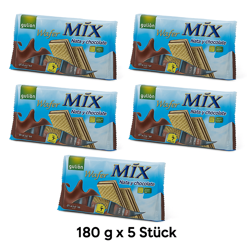 E-shop Gullon Wafer Mix Nata Choco 180G X 5 Stück