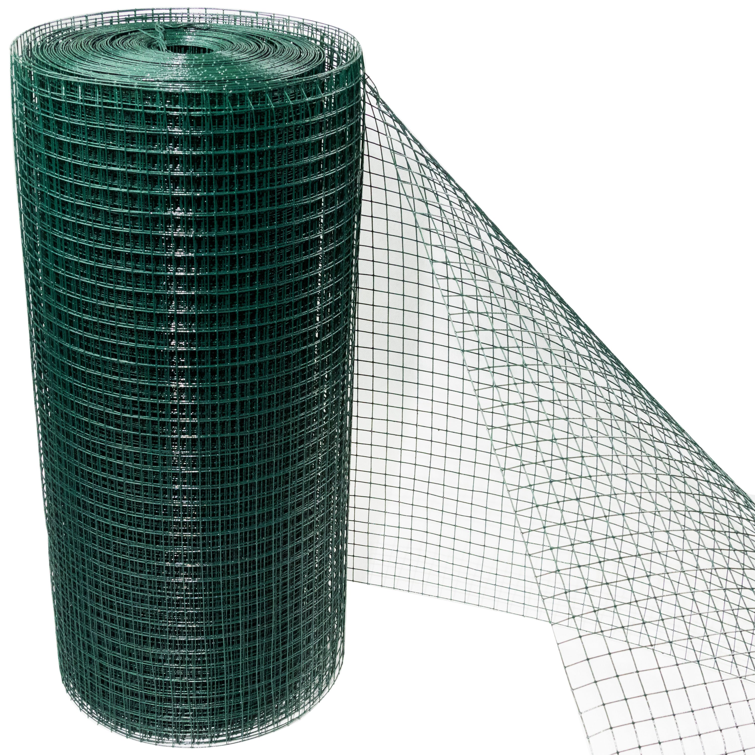 Image of Square Wire Mesh - Mesh Width 19 Mm - Material Thickness With Coating 1.1 Mm Rabbit Wire Wire Aviary Wire Small Animal Enclosure Enclosure Green - Grid Fence Fence Garden Fence Welded Mesh
