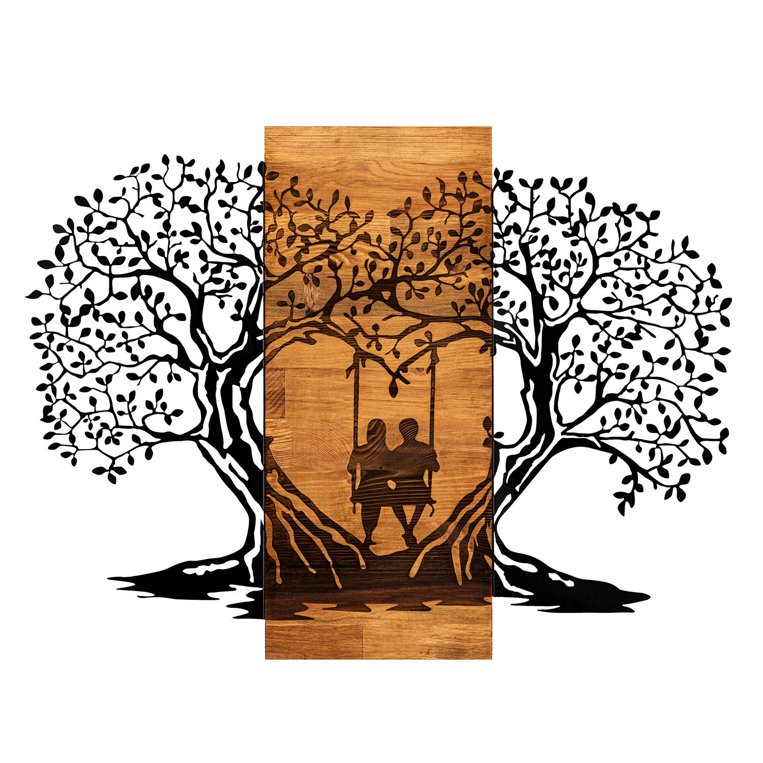 Modern Wall Art Made Of Wood And Metal