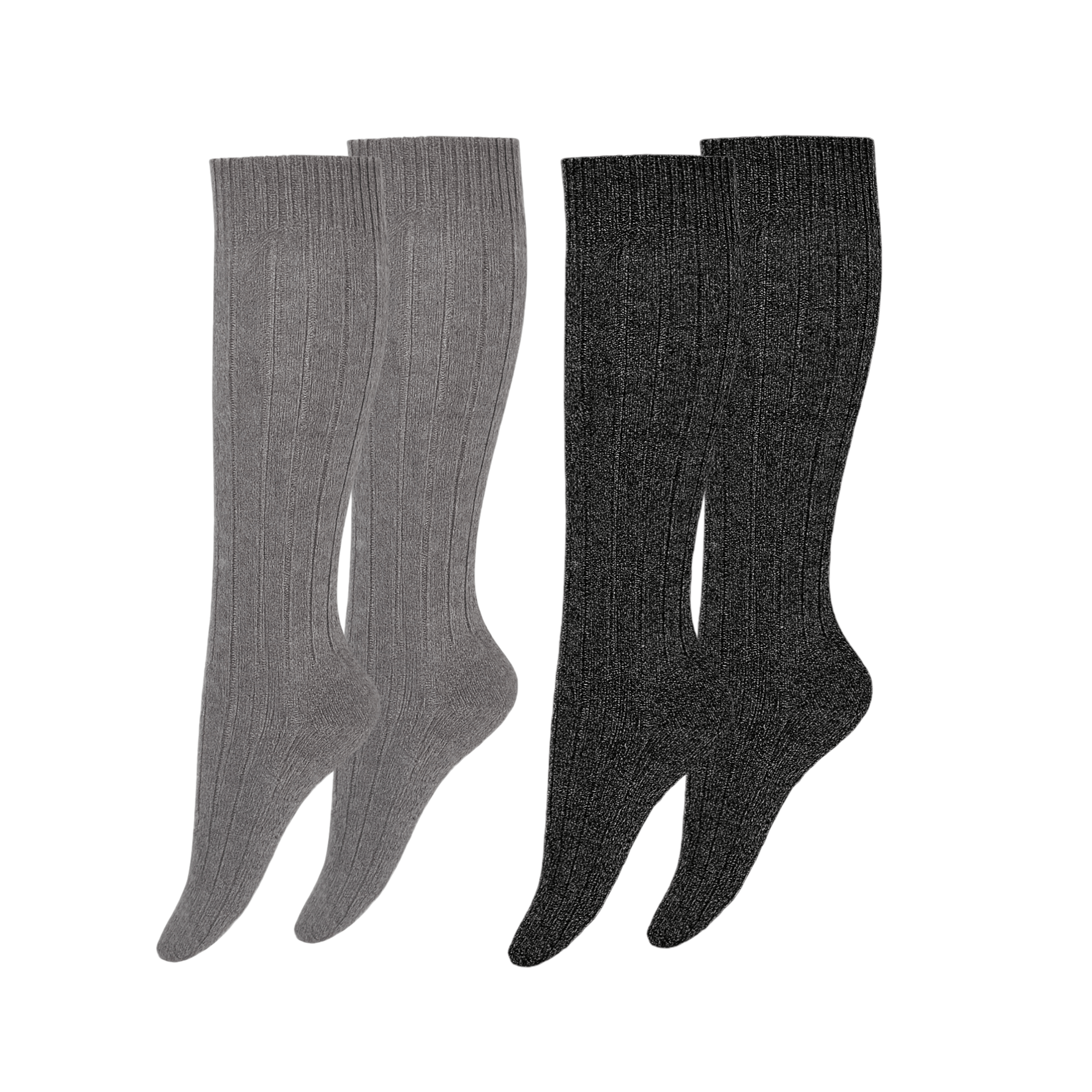 Image of Of Alpaca Knee Socks, Warm Long Socks With Alpaca Wool, Brown Or Gray, For , Size 43–46