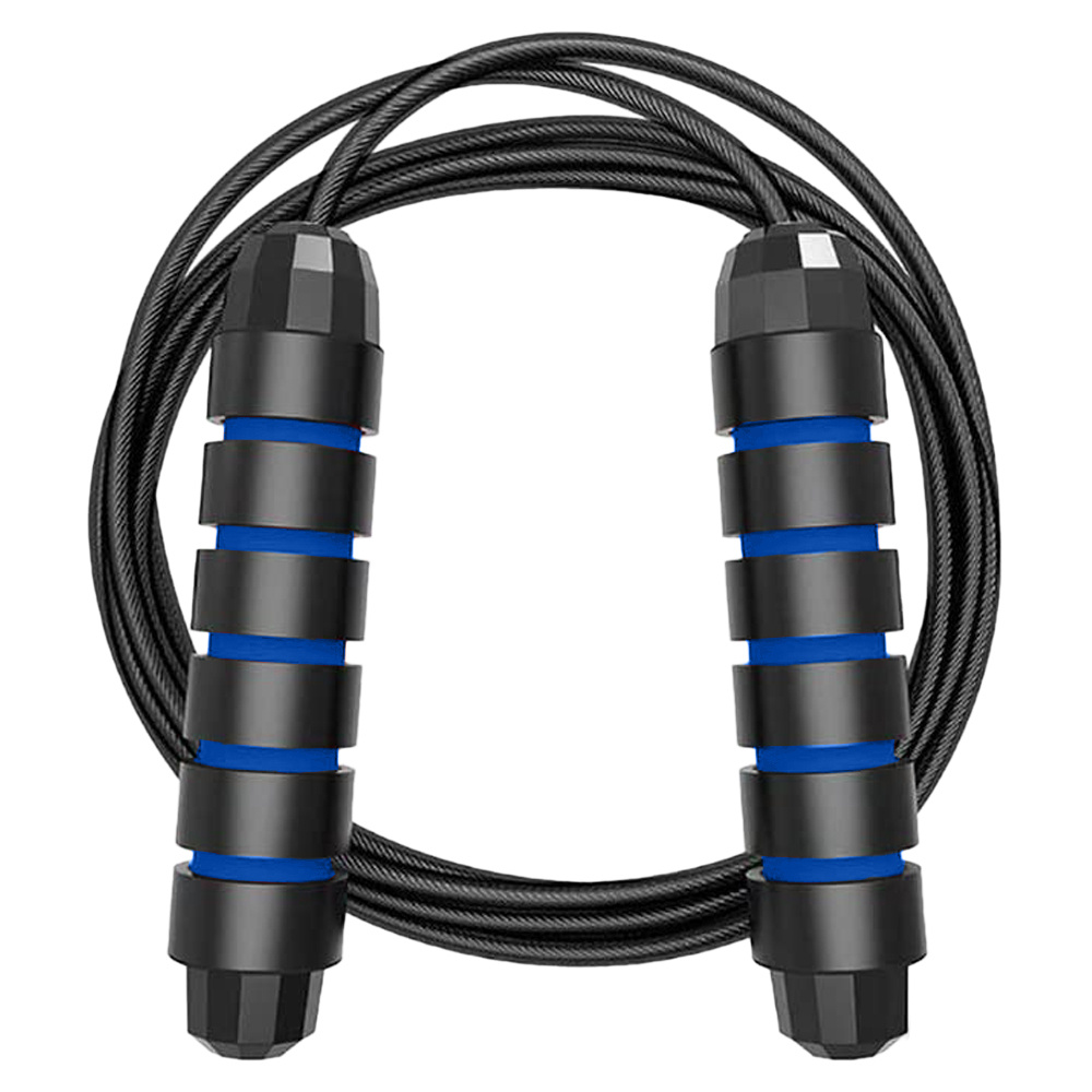 TEMU Adjustable Fitness Jump Rope With Bearings, 275cm Professional Crossfit Jump Rope For Aerobic, Speed, And Training, Steel Wire With Pvc Coating,