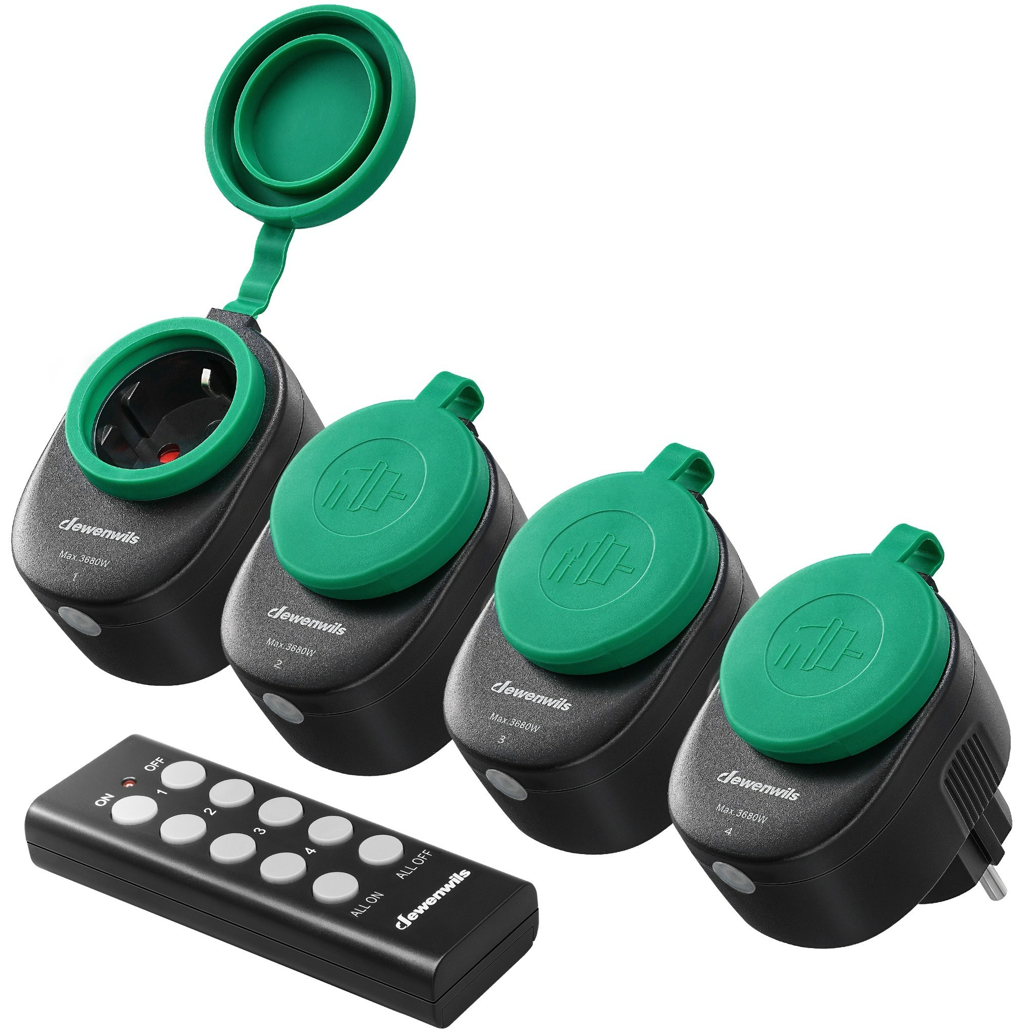 Socket Outlets With Remote Control, 16a 3680w, Socket With Remote Control, Socket Outlets With Remote Control For Holiday Decorations, 30m Range, Programmable