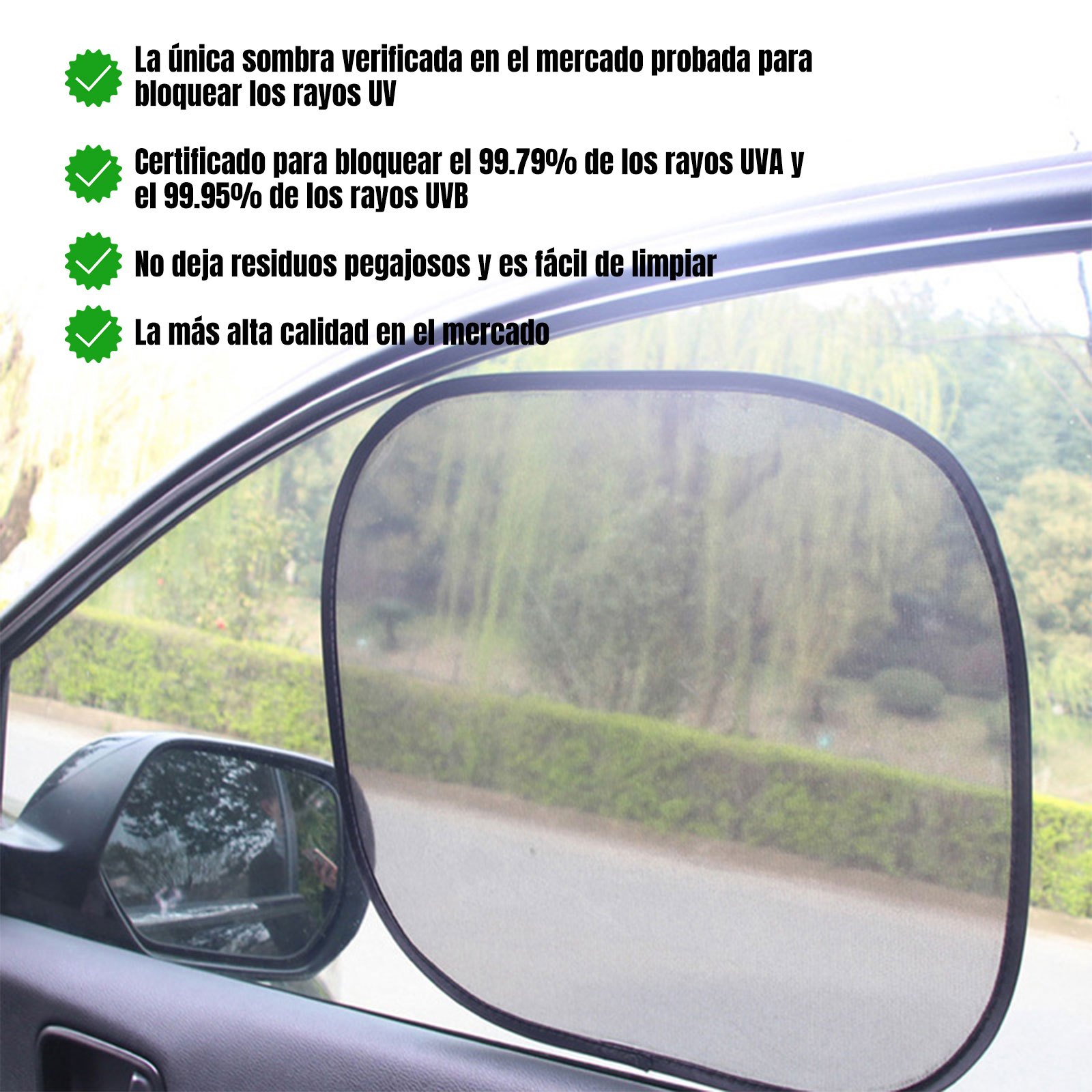 TEMU 2unidades Visera parasol universal de coche con estilo moderno, película electrostática adhesiva de láser para ventanas, cortina de aislamiento