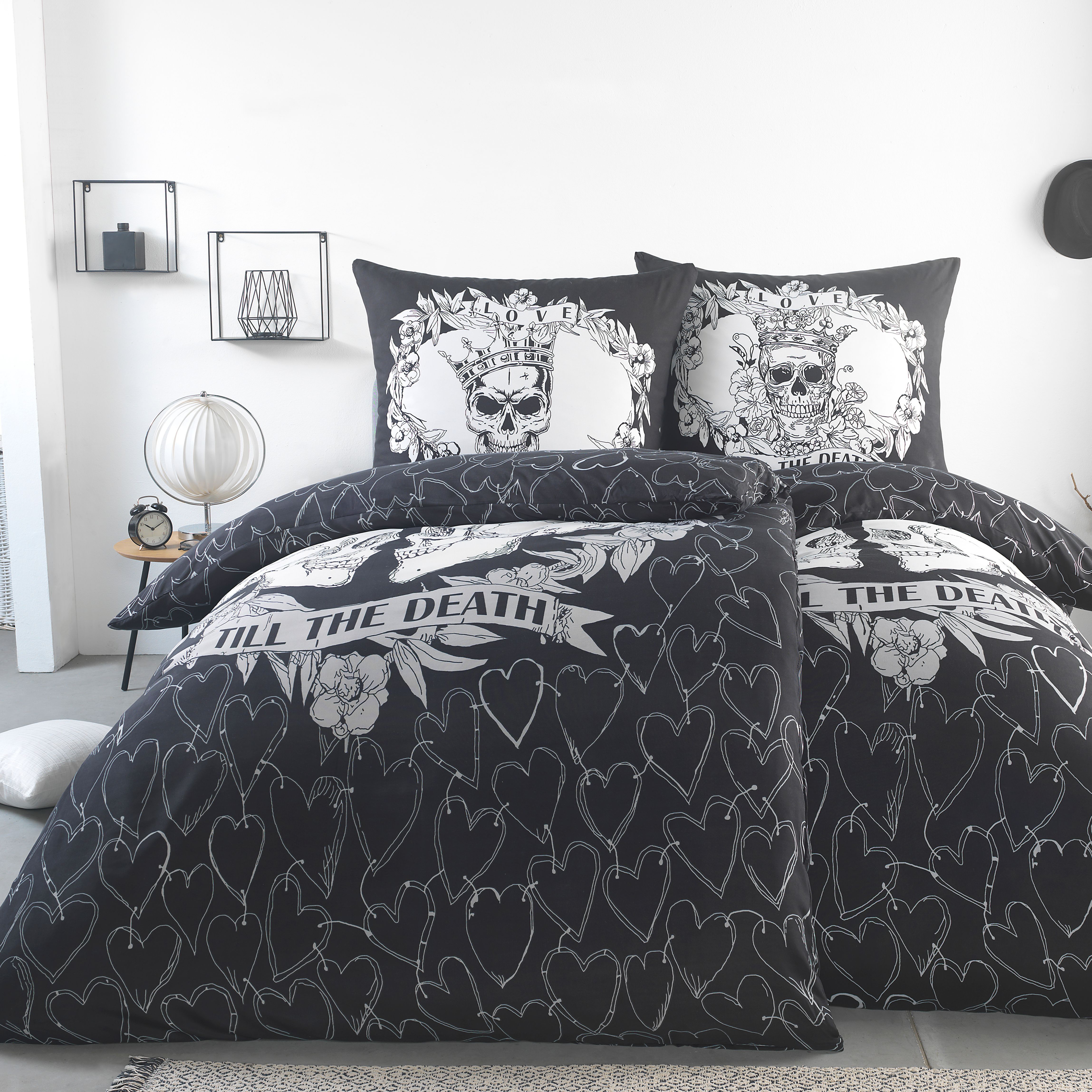 Image of Partner Bedding Set 135x200 4-piece Or 155x220 4-piece - Design - Duvet Cover 2x 135x200 Cm Or 155x220 Cm + 2x Pillowcases 80x80 Cm - Suitable For Allergy Sufferers - Toxin-free - With Zipper
