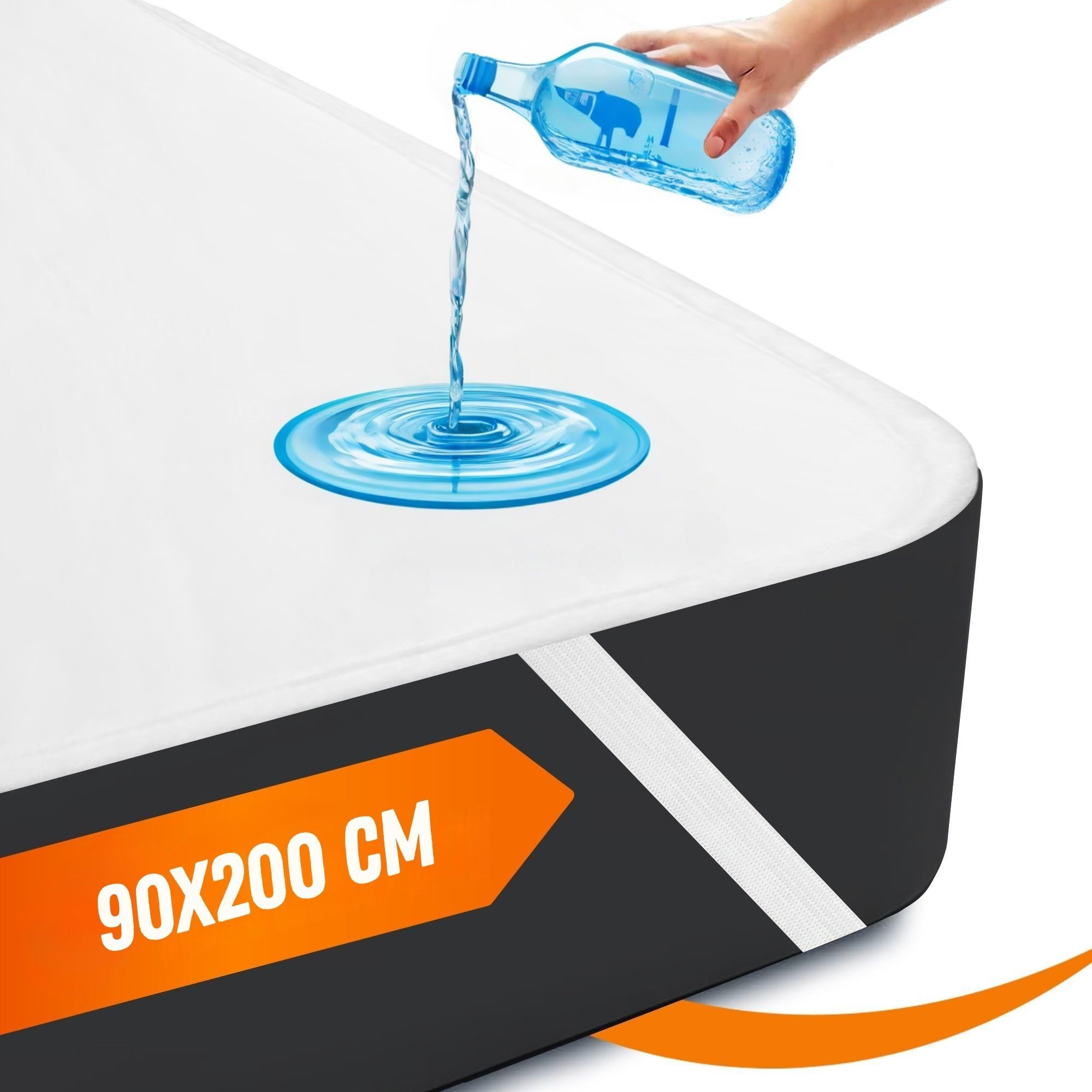 Waterproof Mattress Protector 100% Breathable, Noise-free & Washable, Incontinence Pad White