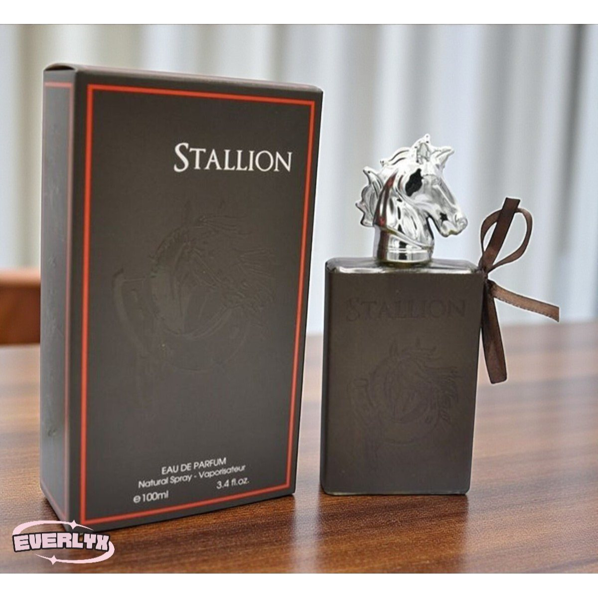 Everlyx - Eau De Parfum 100ml - Elegant And Powerful With Spicy And Notes - Long-lasting Fragrance That Strength, Character, And Distinction - Design With A Horse-shaped Cap.